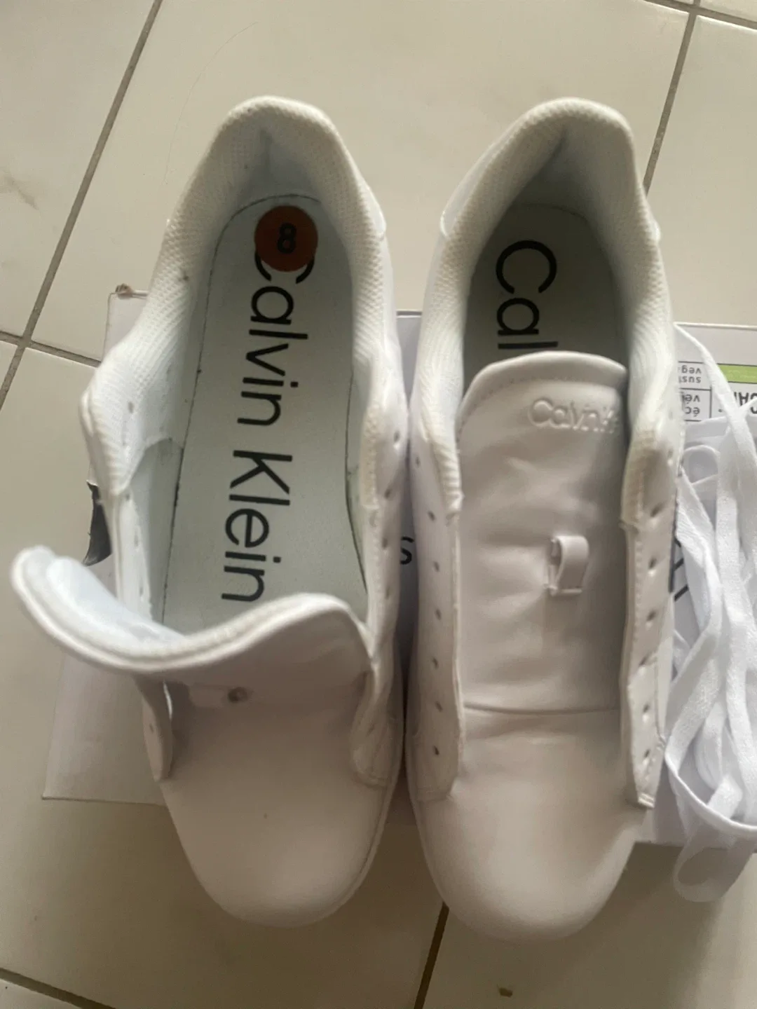 Calvin Klein White Sneakers - Size 8 image indicator(2)