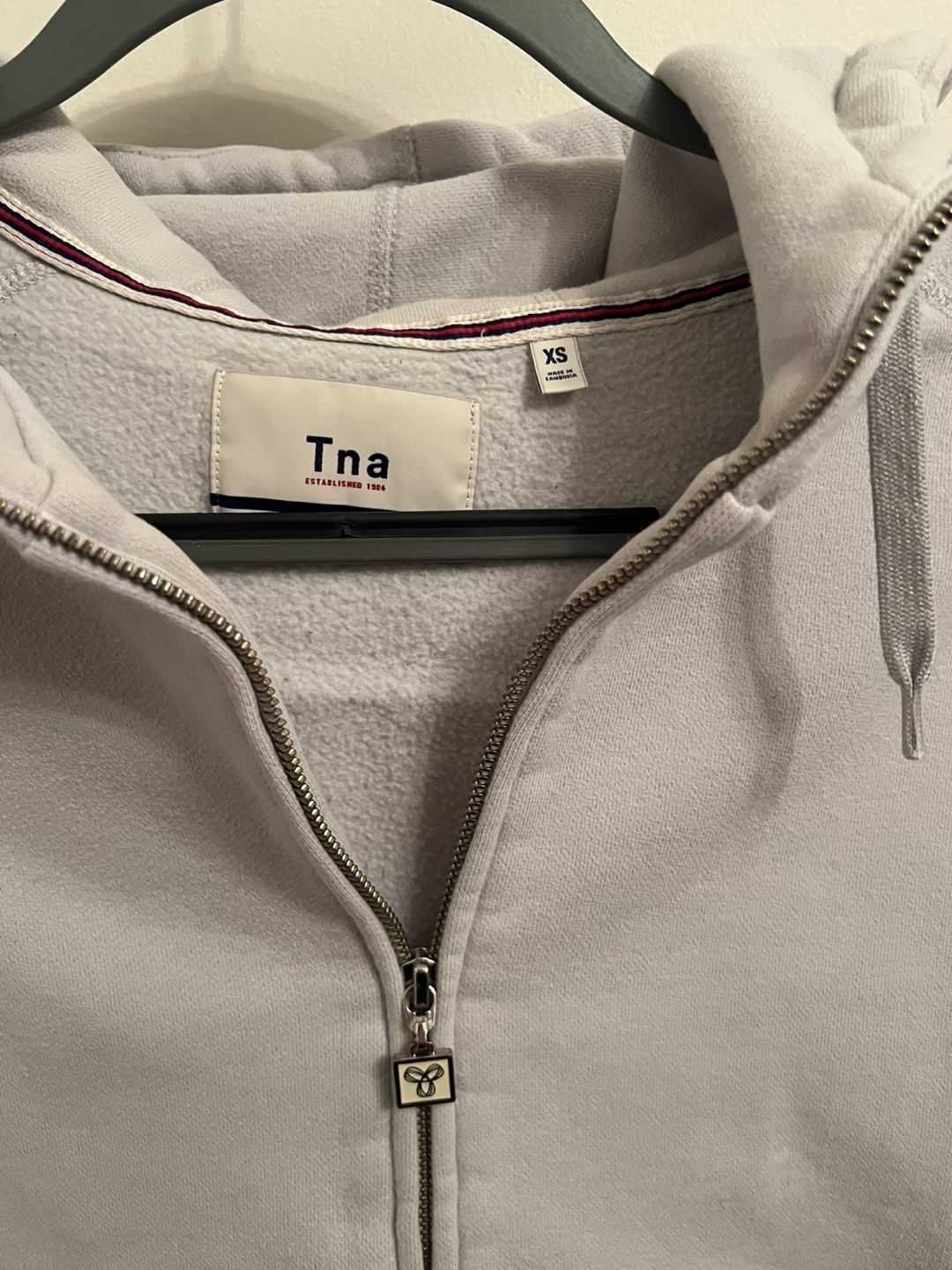TNA Grey Zip-Up Hoodie - Size XS - photo 2