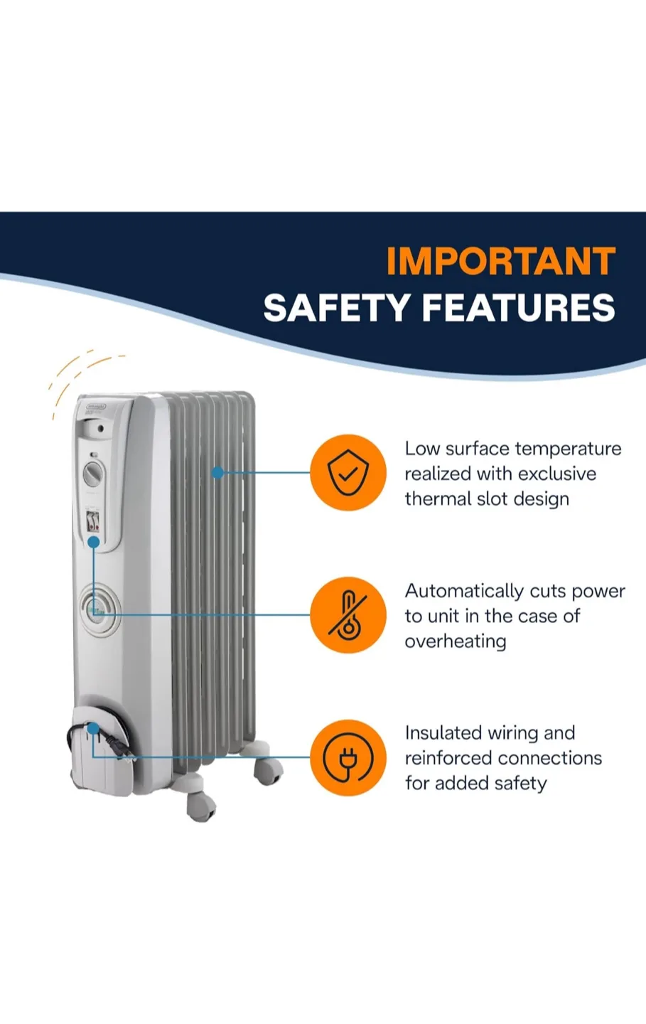BrandNew DeLonghi 1500W ComfortTemp Portable Oil-Filled Radiator image indicator(3)