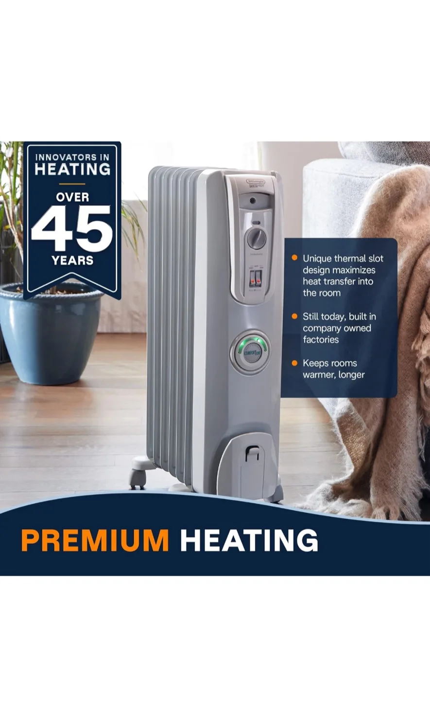 BrandNew DeLonghi 1500W ComfortTemp Portable Oil-Filled Radiator image indicator(2)