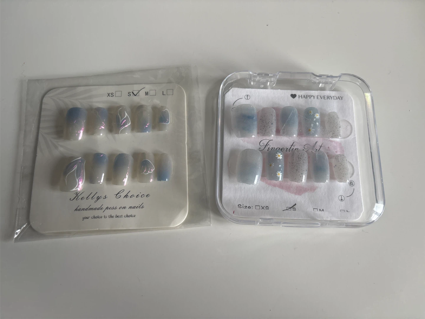 Pressed on nails