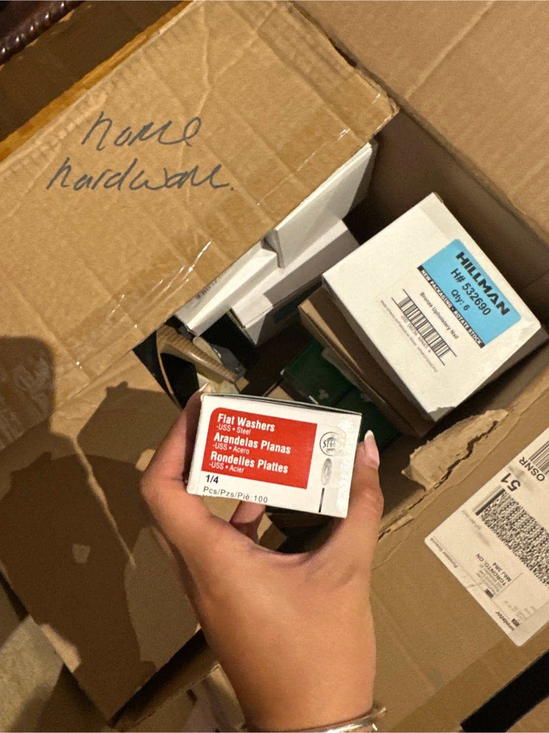 Box of Random New Home Hardware Items