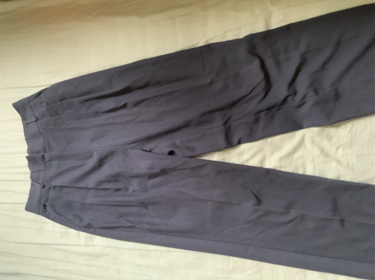 Medium waisted gray pleated tailored pants (Korean brand) image indicator(4)