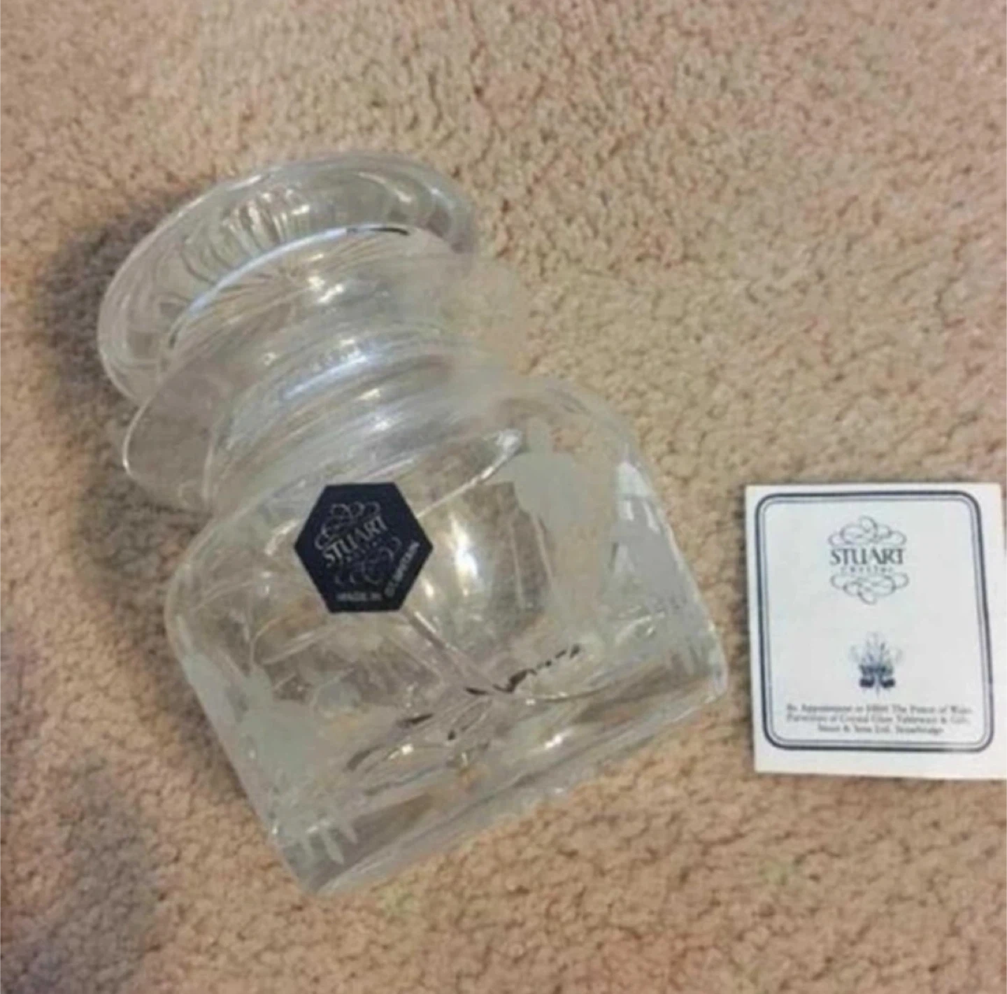 BRAND NEW Stuart Crystal Jar with Lid
