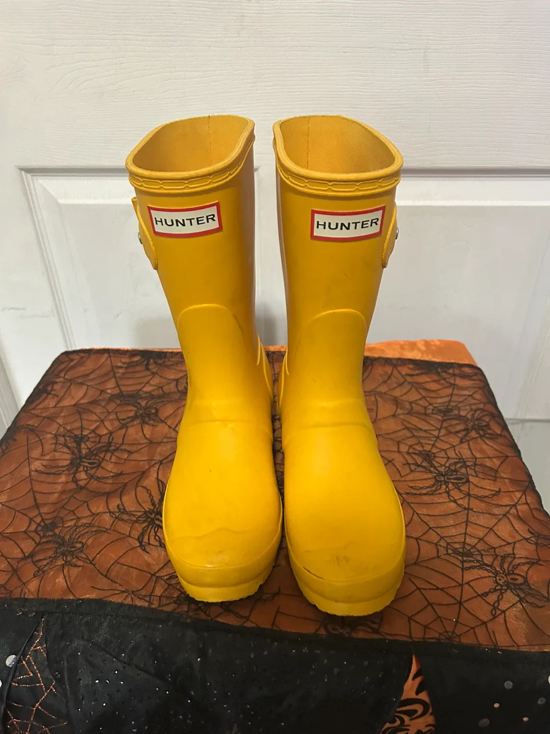 Yellow Hunter Boots. thumbnail