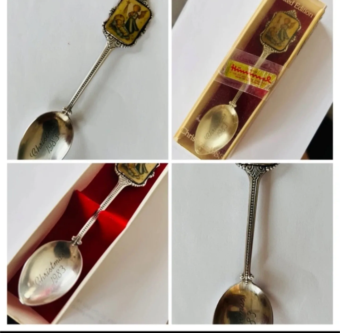 Hummel Limited Edition Christmas 1983 Silver tea Spoon image indicator(3)