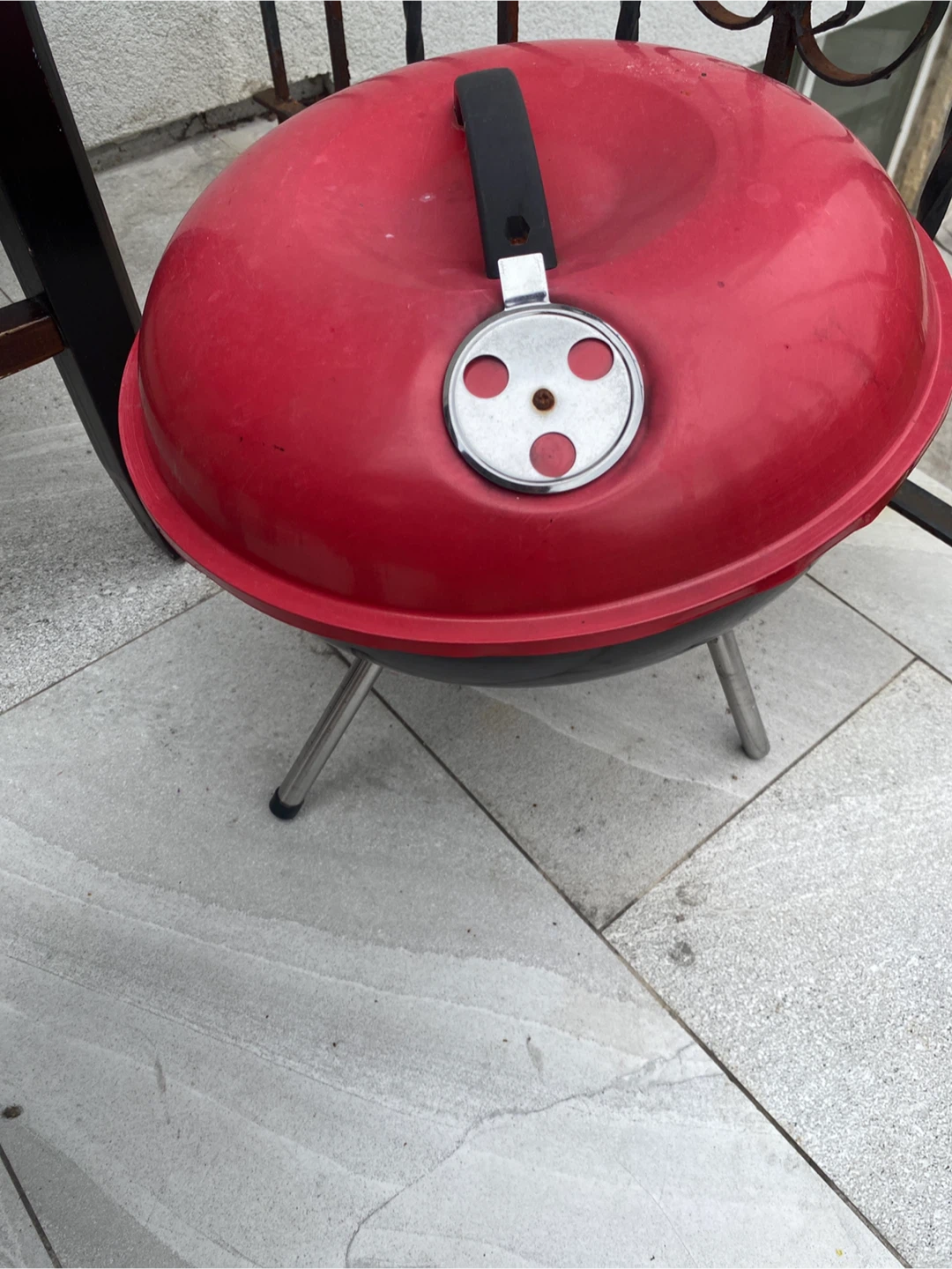 Portable Red & Black BBQ Grill