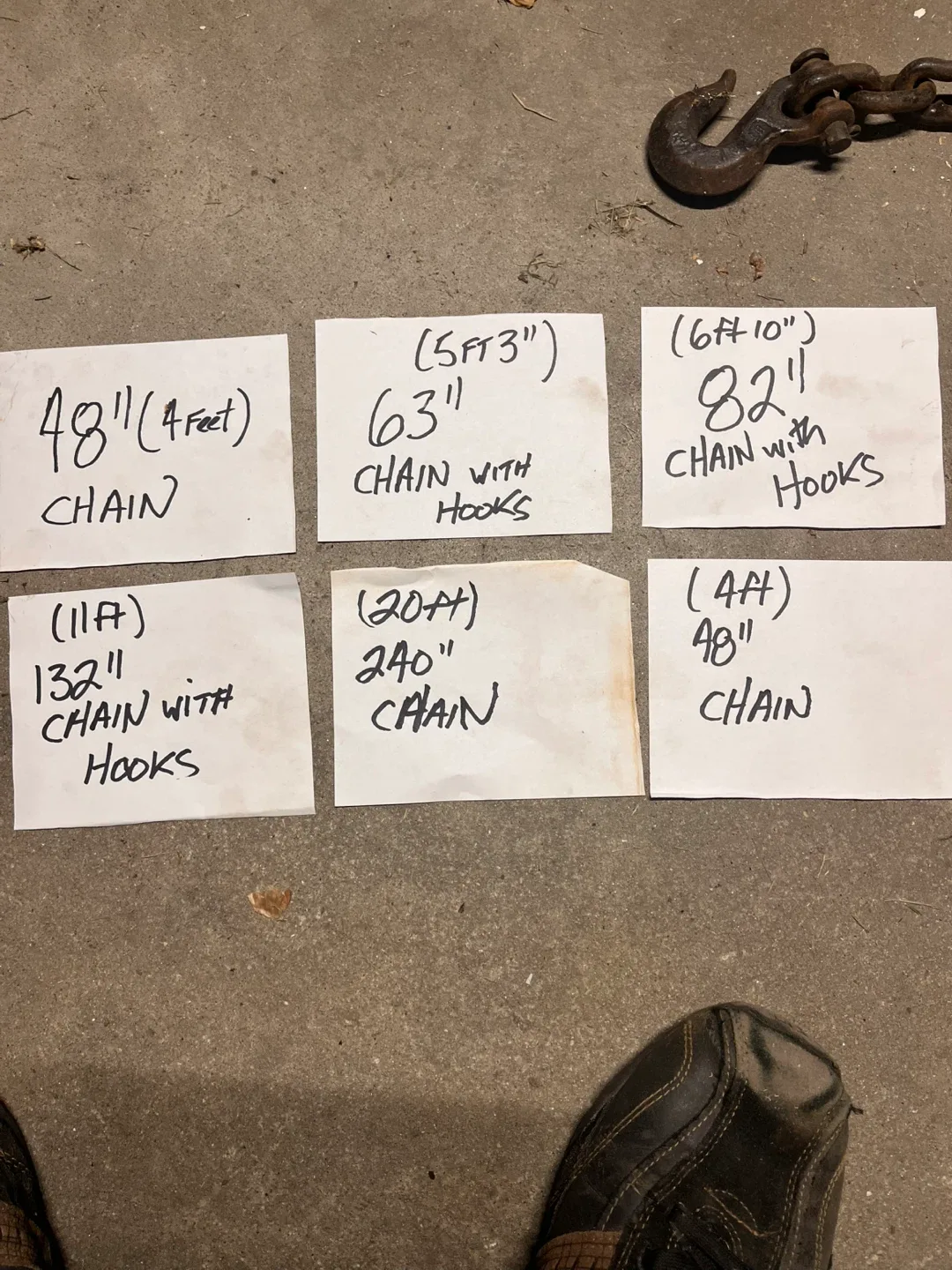 Tow Chains plus additional Chains. 6 chains one price image indicator(7)