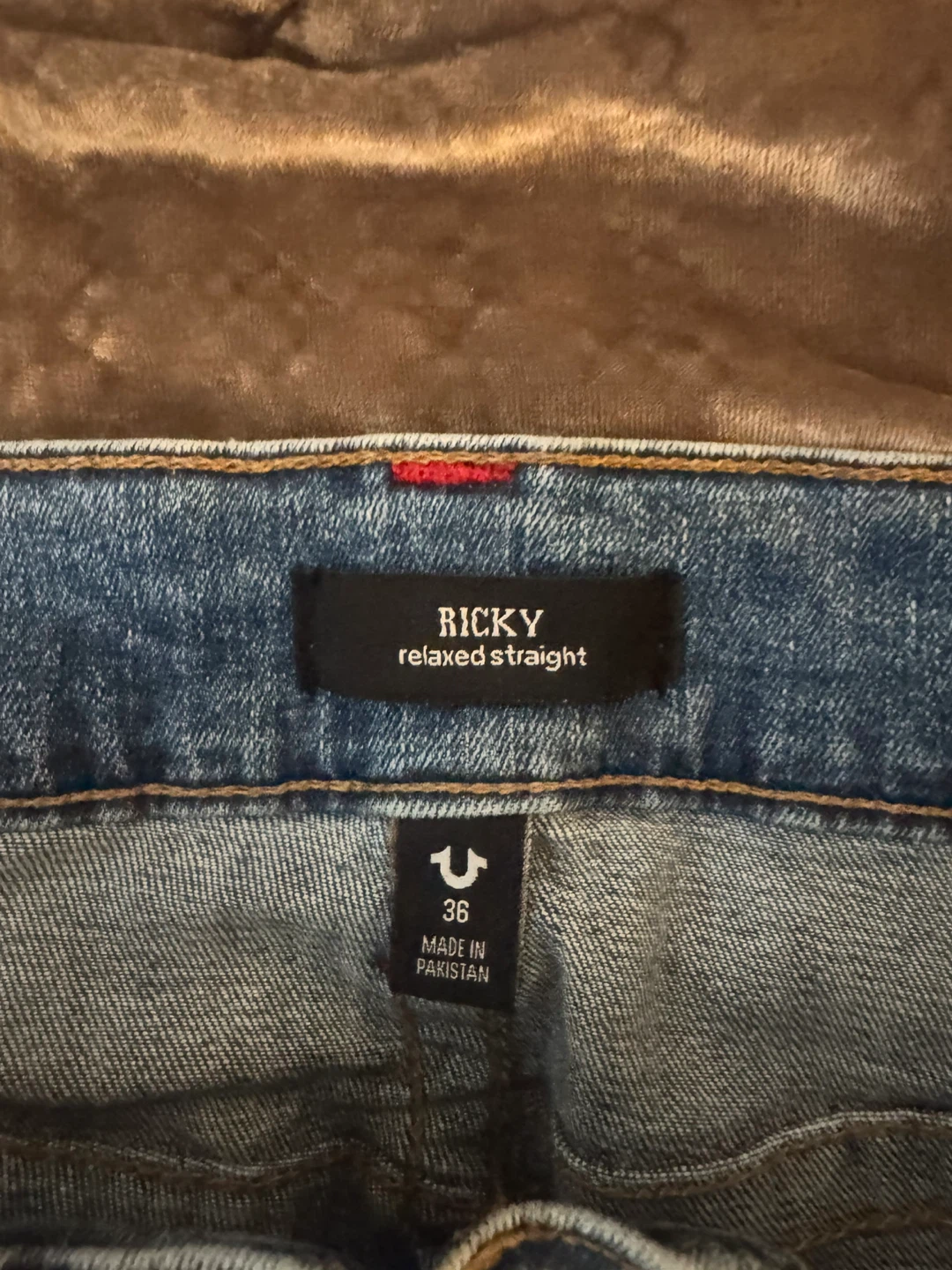 True Religion Ricky Relaxed Straight Jeans - Size 36 - photo 4