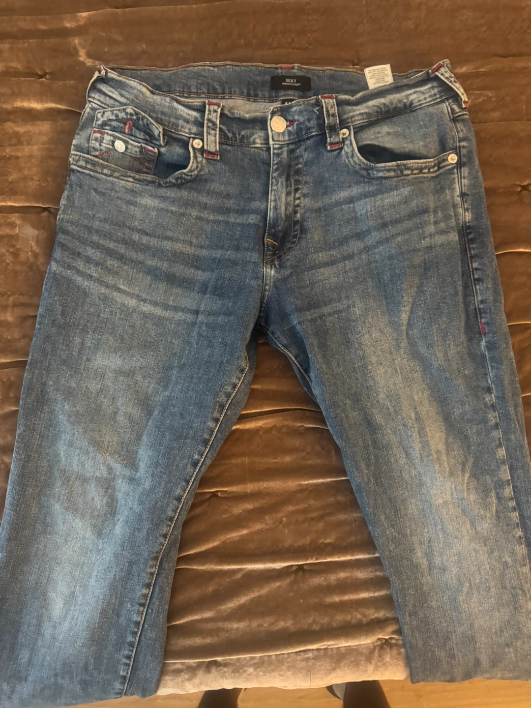 True Religion Ricky Relaxed Straight Jeans - Size 36 - photo 3