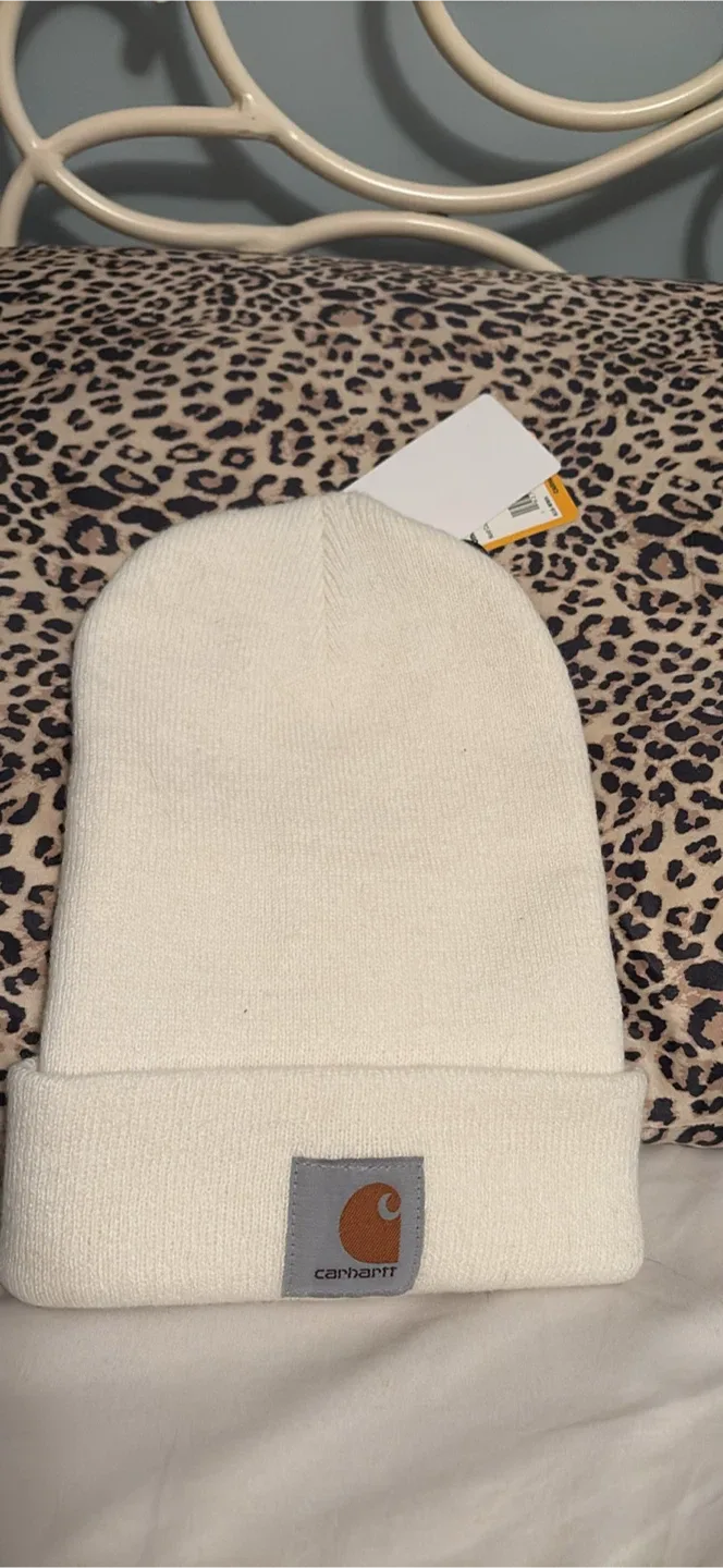 Carhartt  winter white Beanie - New with Tags thumbnail