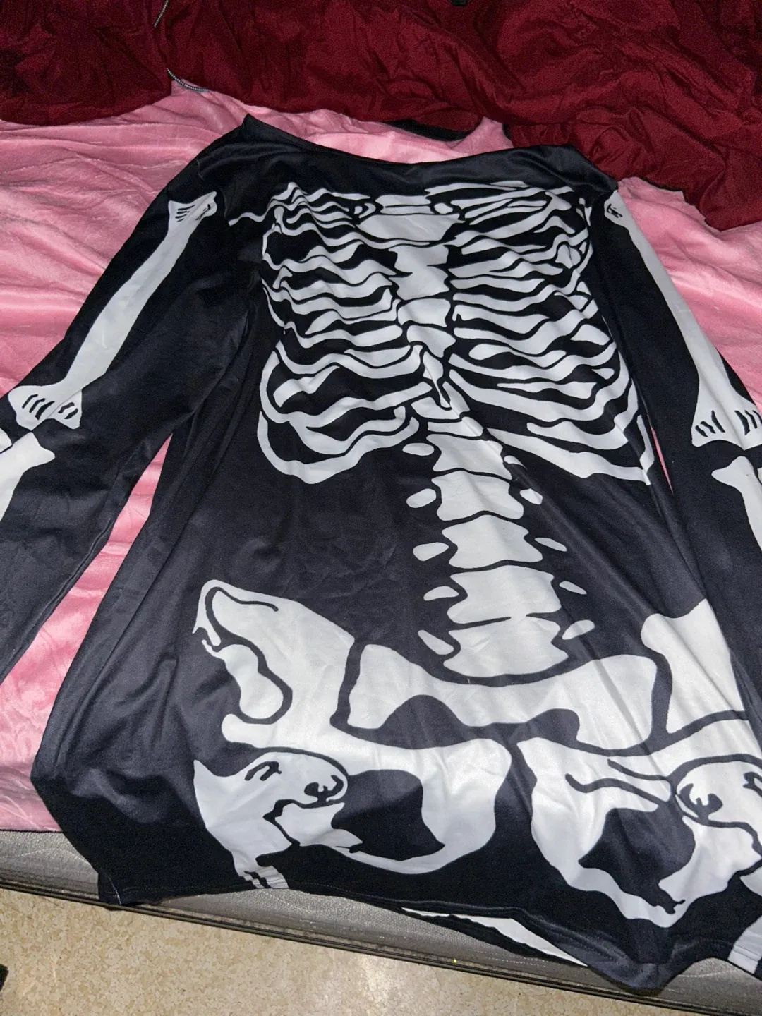 Skeleton Costume Dress - Black and White