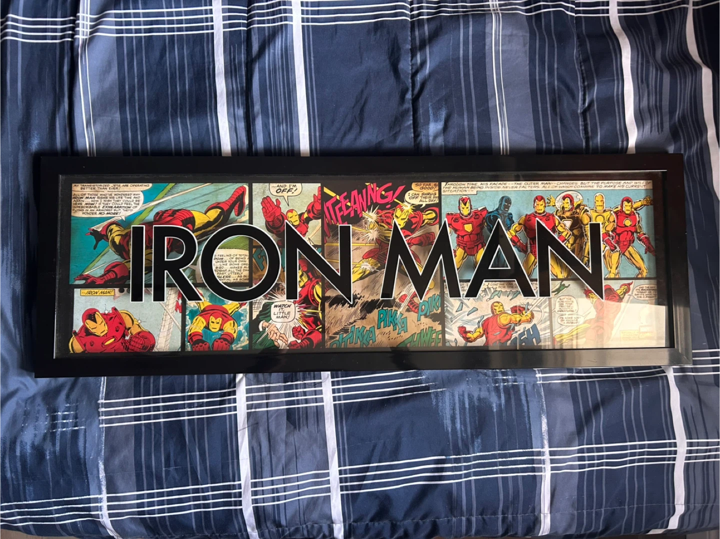 Framed Marvel Iron Man Comic Art