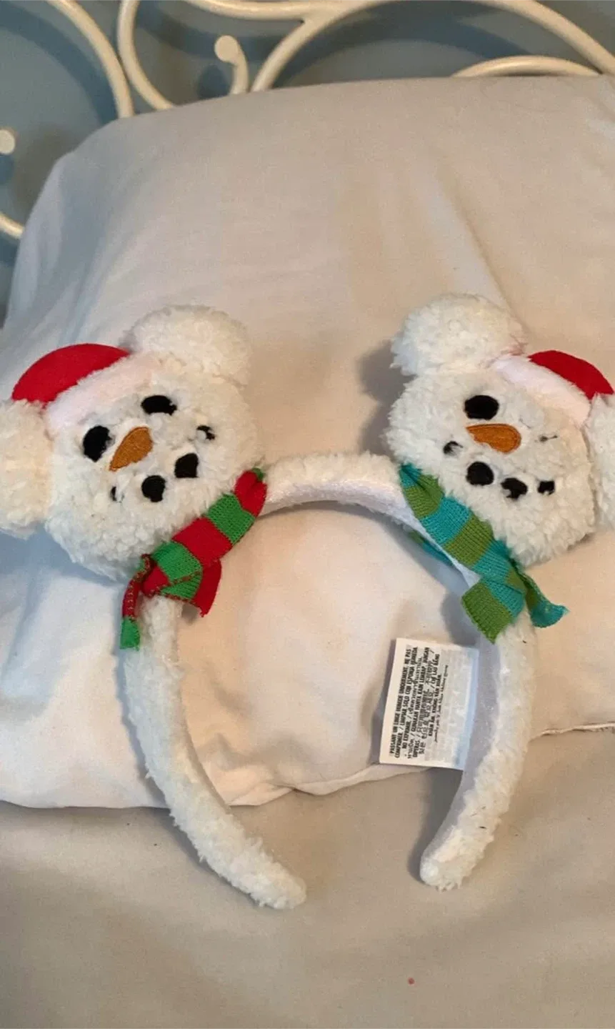 Mickey Mouse Snowman Ear Headband thumbnail
