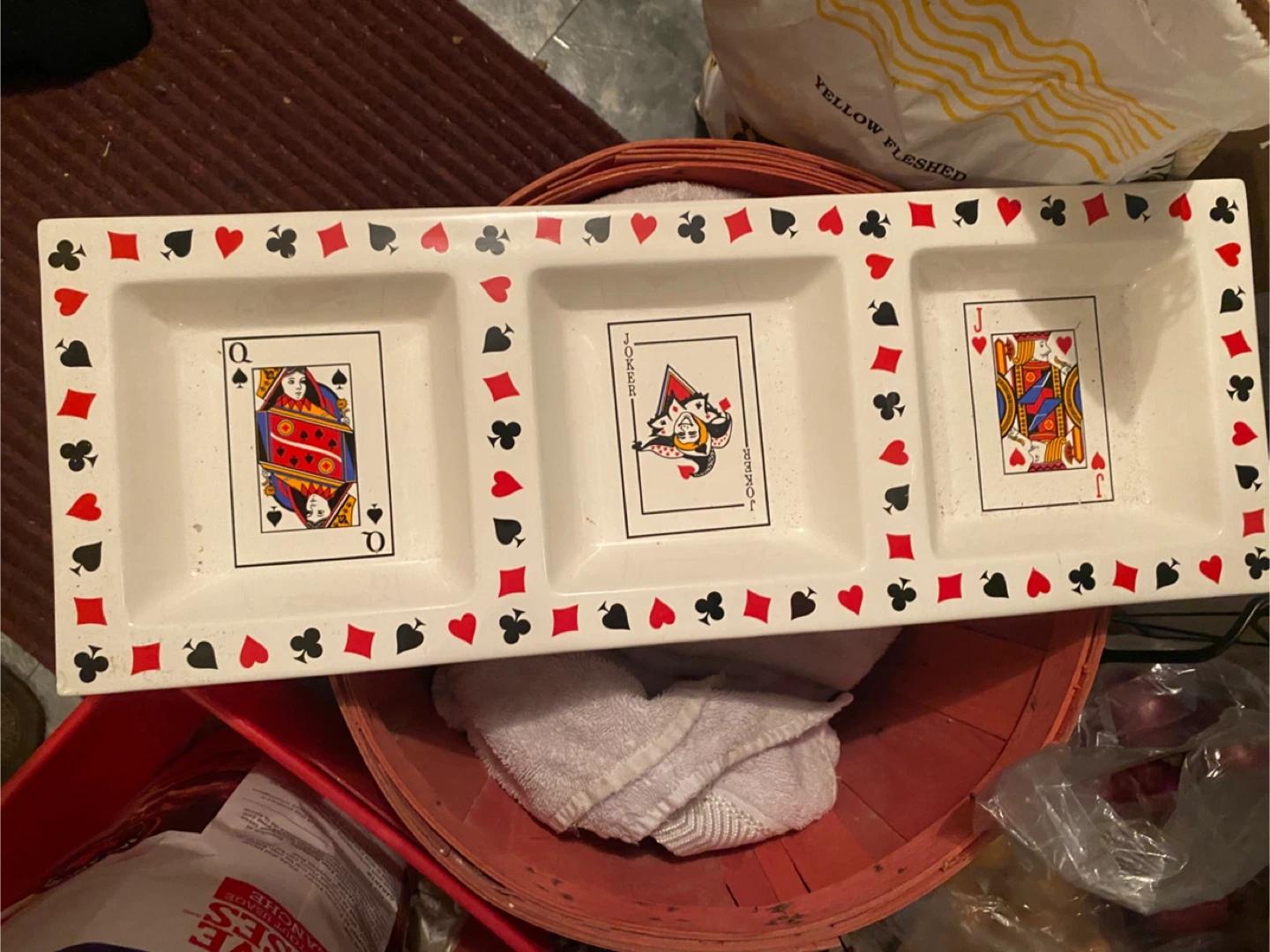 Playing Card Divided Serving Dish