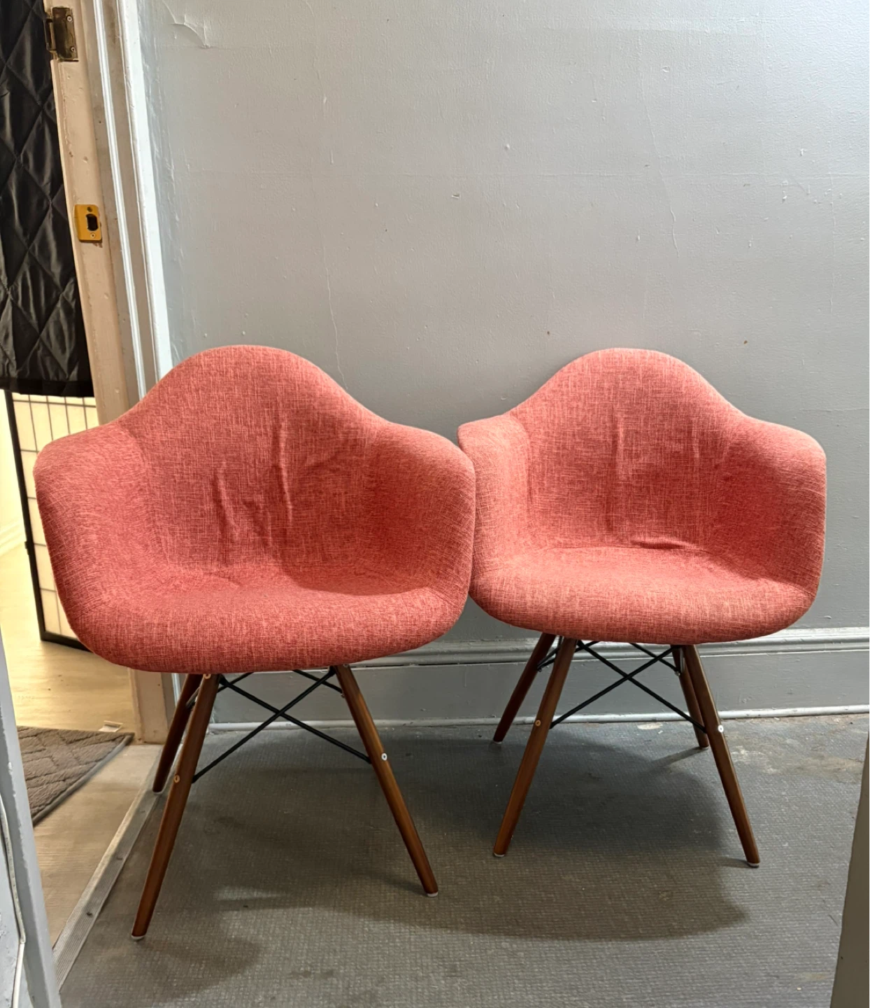 Pair of Coral Accent Chairs