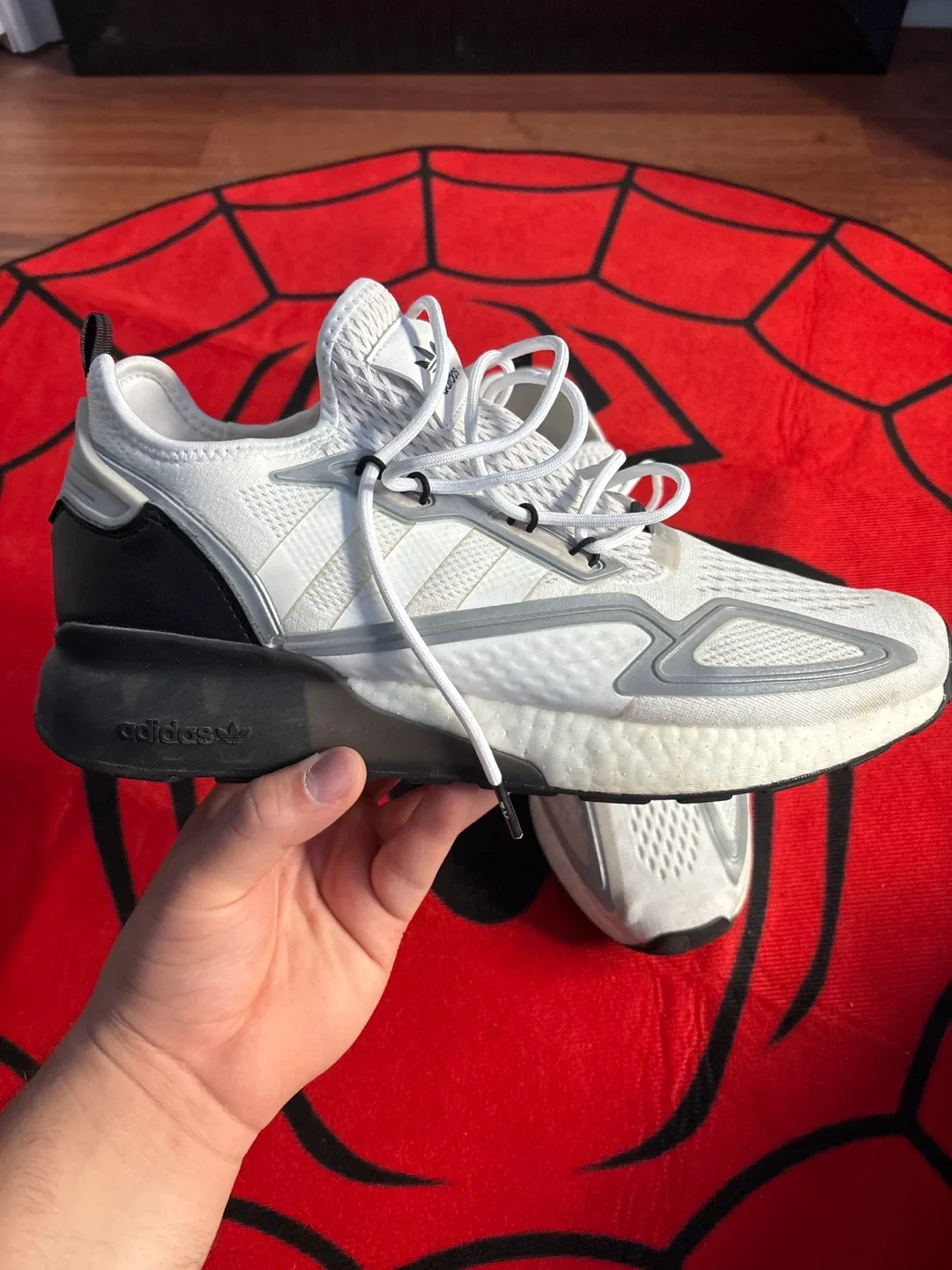 Adidas ZX 2K Boost White Sneakers Size 12 image indicator(6)