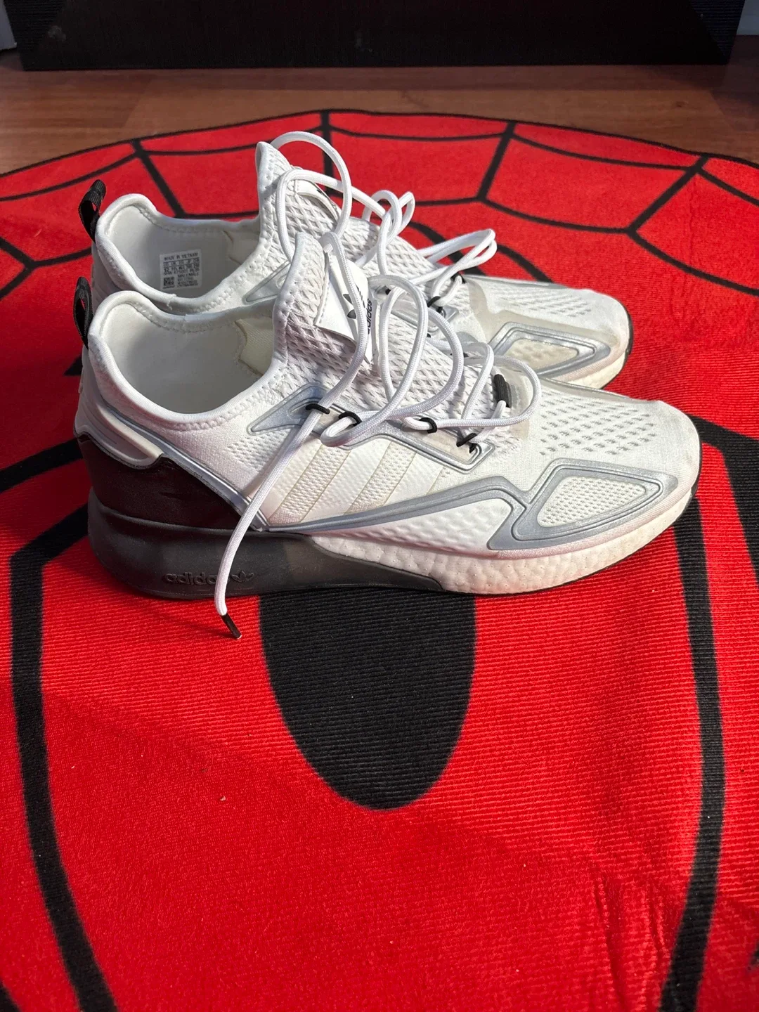 Adidas ZX 2K Boost White Sneakers Size 12 image indicator(4)