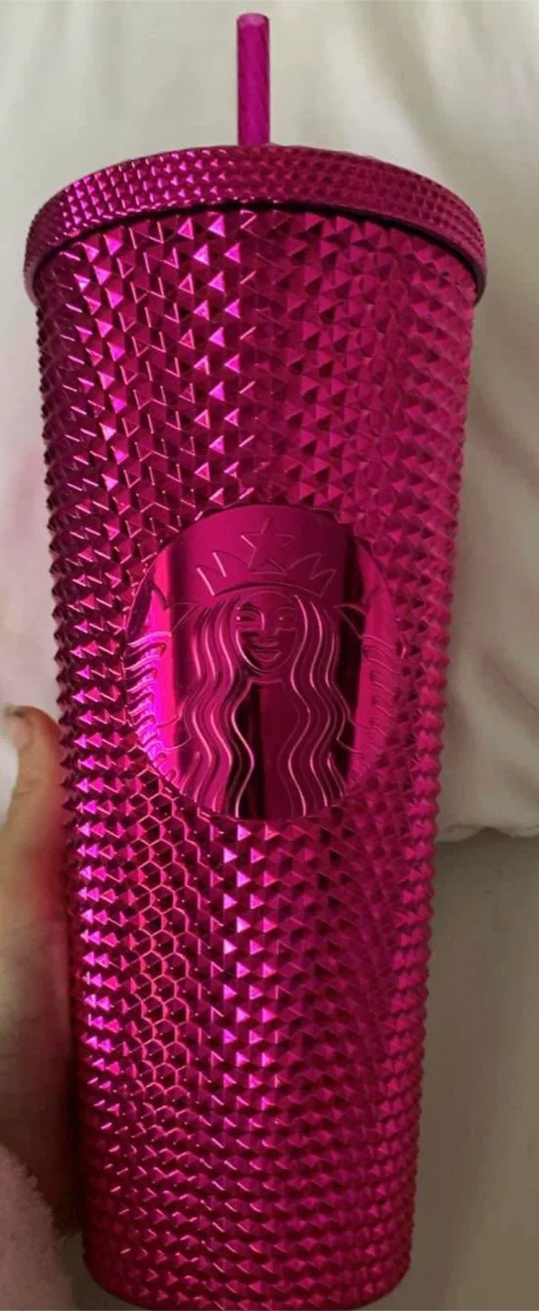 Starbucks Hot Pink Studded Tumbler thumbnail