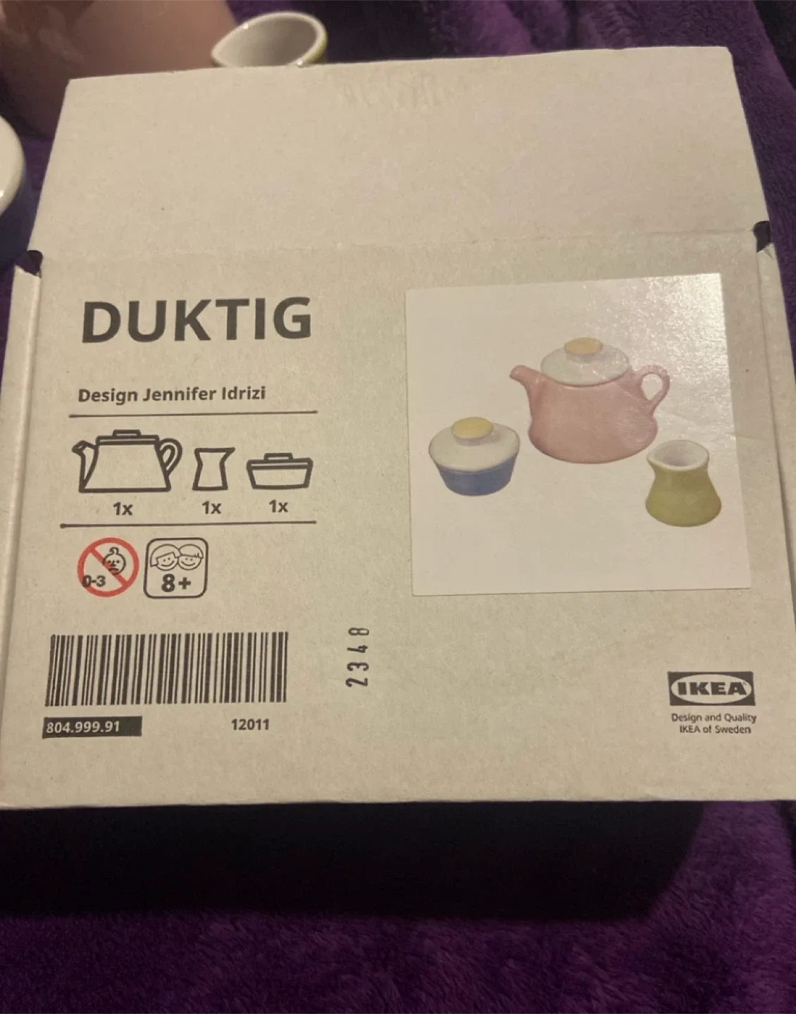 BN Ikea DUKTIG 3-piece tea playset, mixed colours image indicator(5)