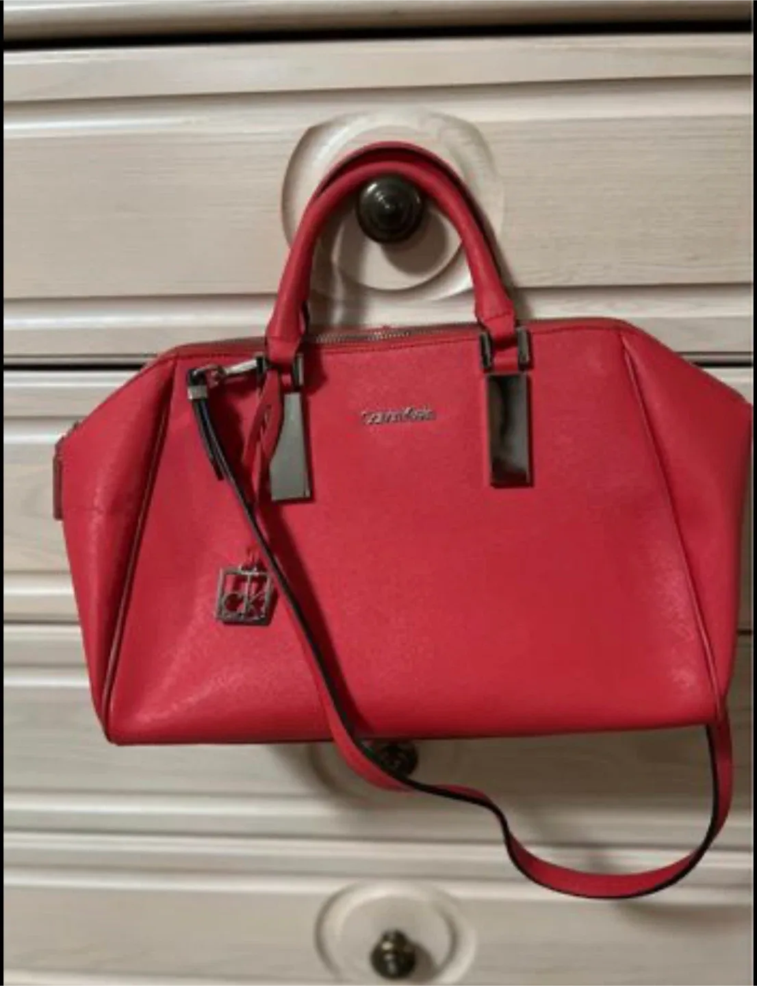 Calvin Klein Red Satchel image indicator(3)