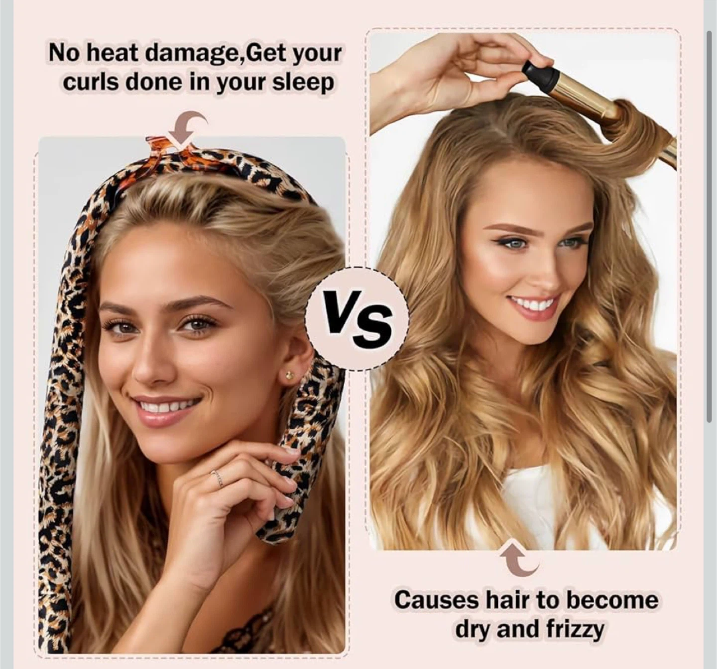 Heatless Hair Curler Set - Leopard Print - photo 2