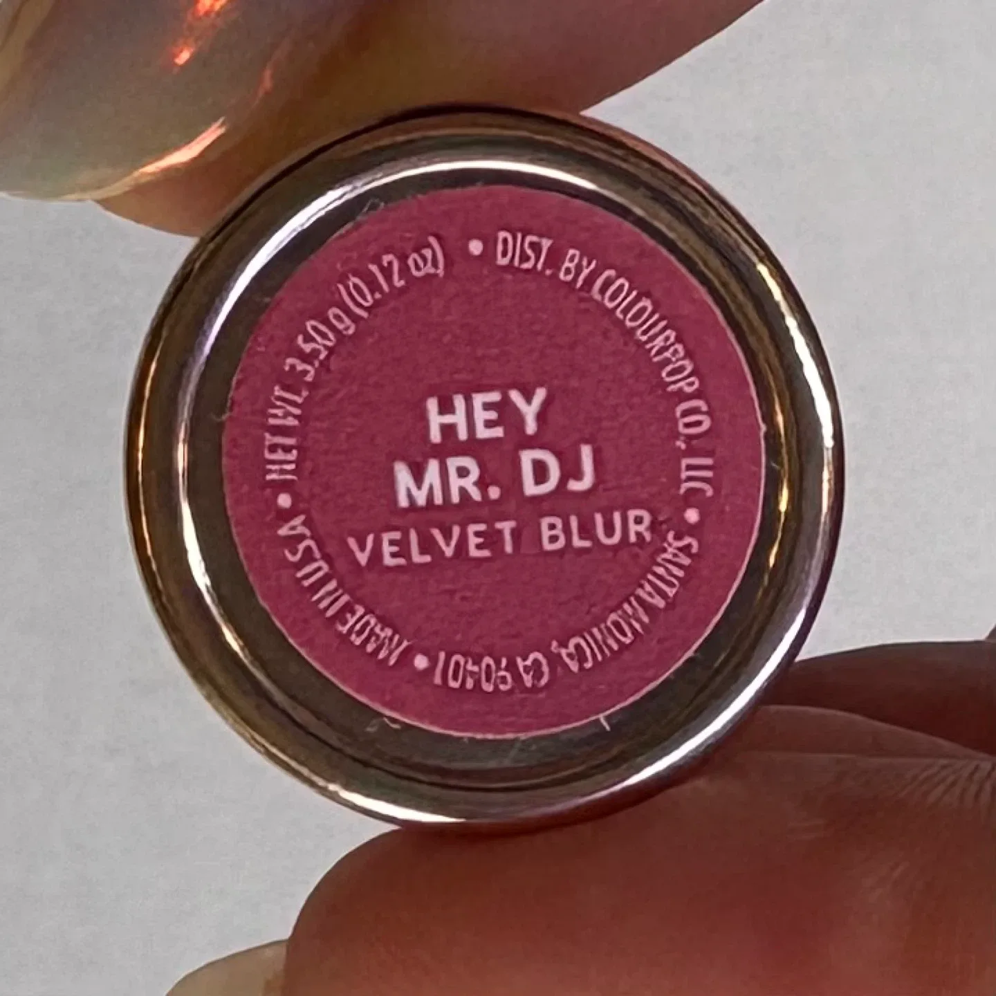 ColourPop Lux Star Embossed Tube Lipstick Hey Mr DJ Velvet Blur image indicator(4)