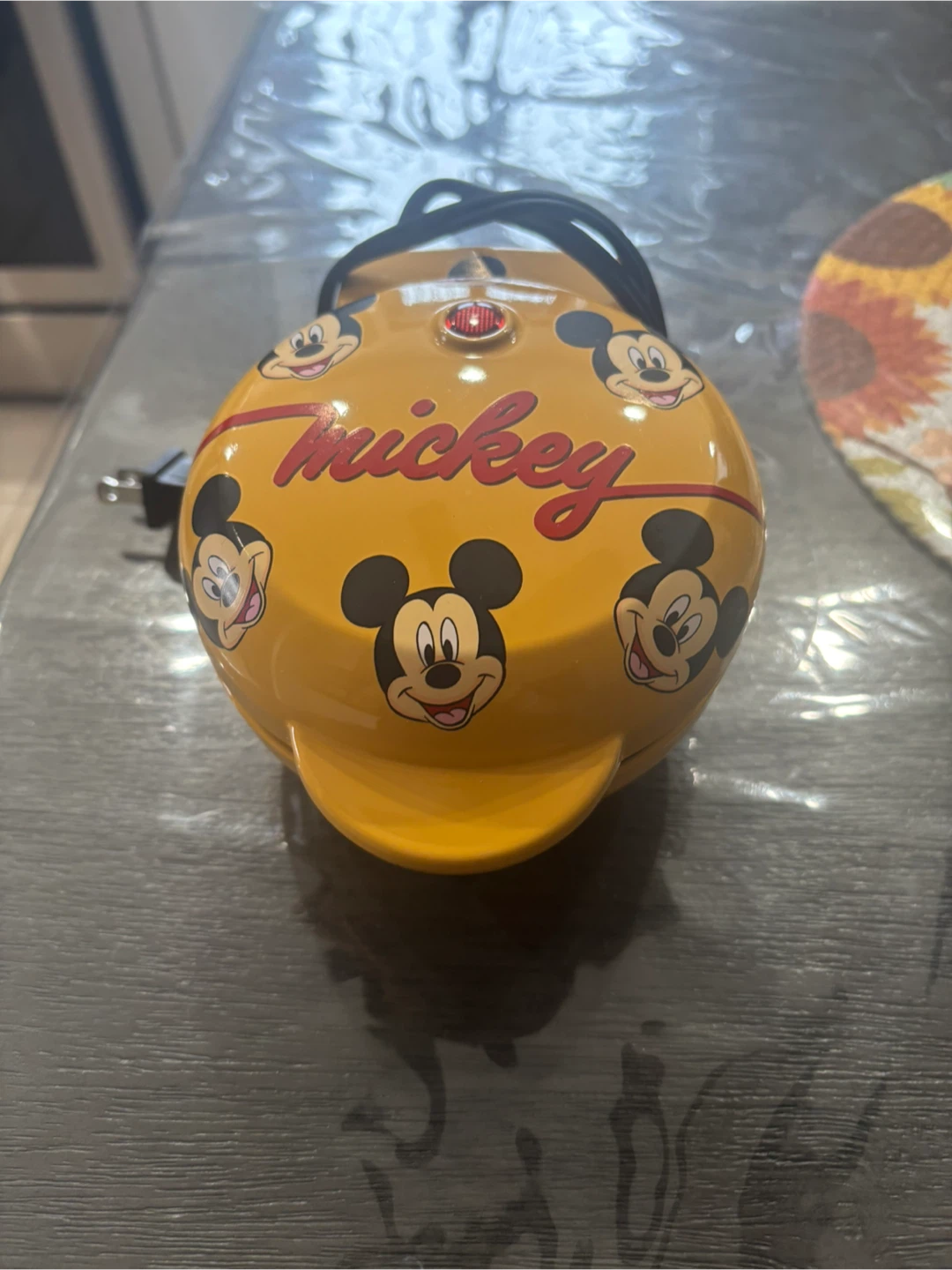 Mickey Mouse Waffle Maker - Yellow