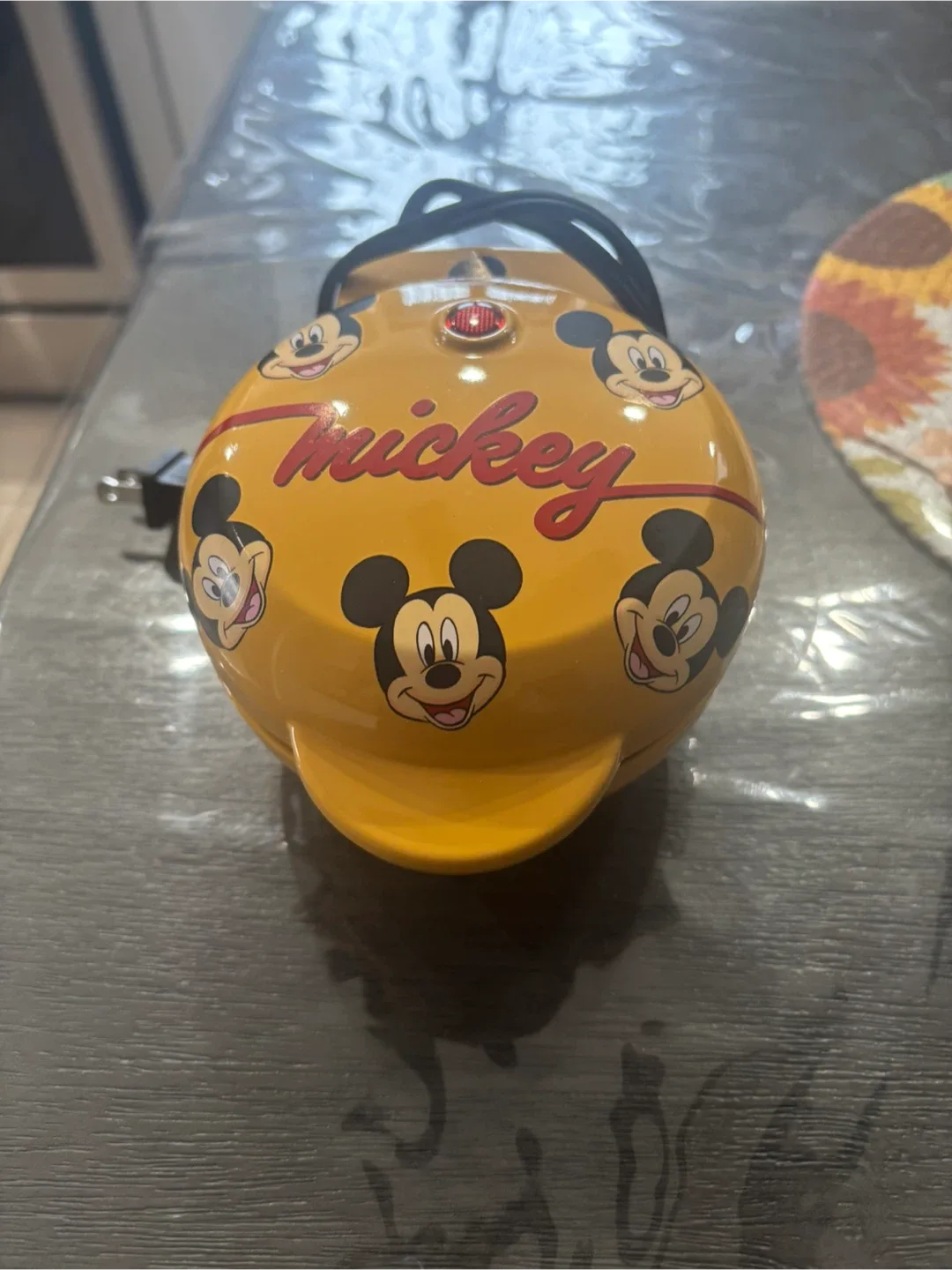 Mickey Mouse Waffle Maker - Yellow thumbnail
