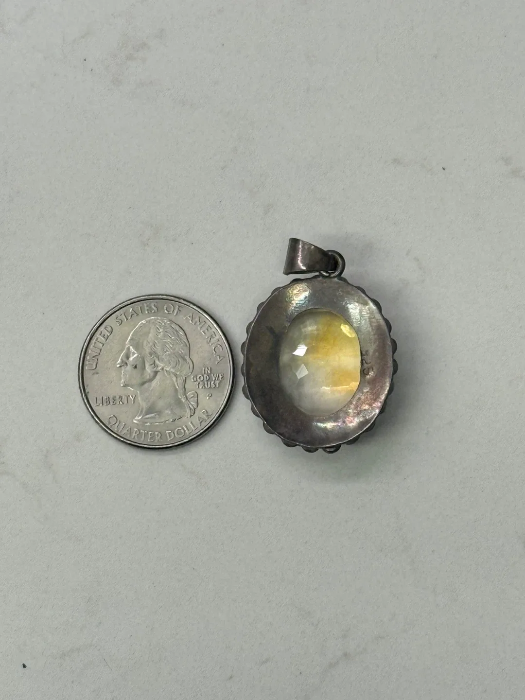 Handmade Yellow Gemstone Pendant image indicator(3)
