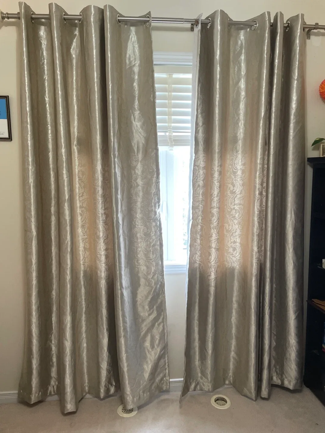 Champagne Gold Patterned Curtains image indicator(2)