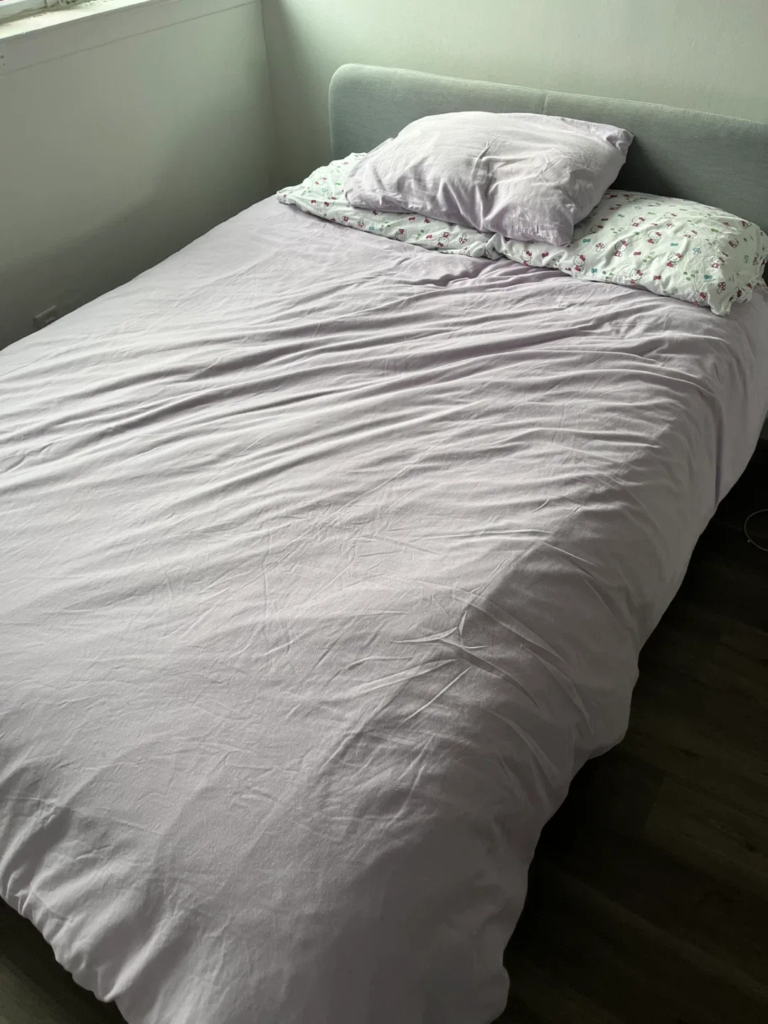 IKEA SLATTUM Upholstered Bed Frame - Gray