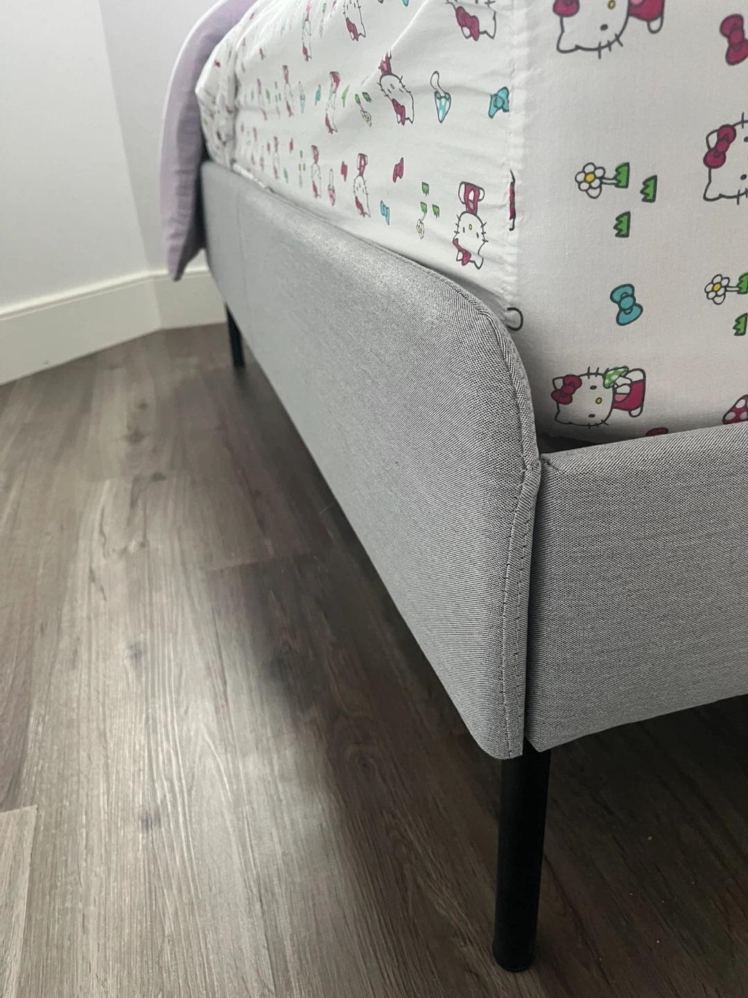 IKEA SLATTUM Upholstered Bed Frame - Gray - photo 3