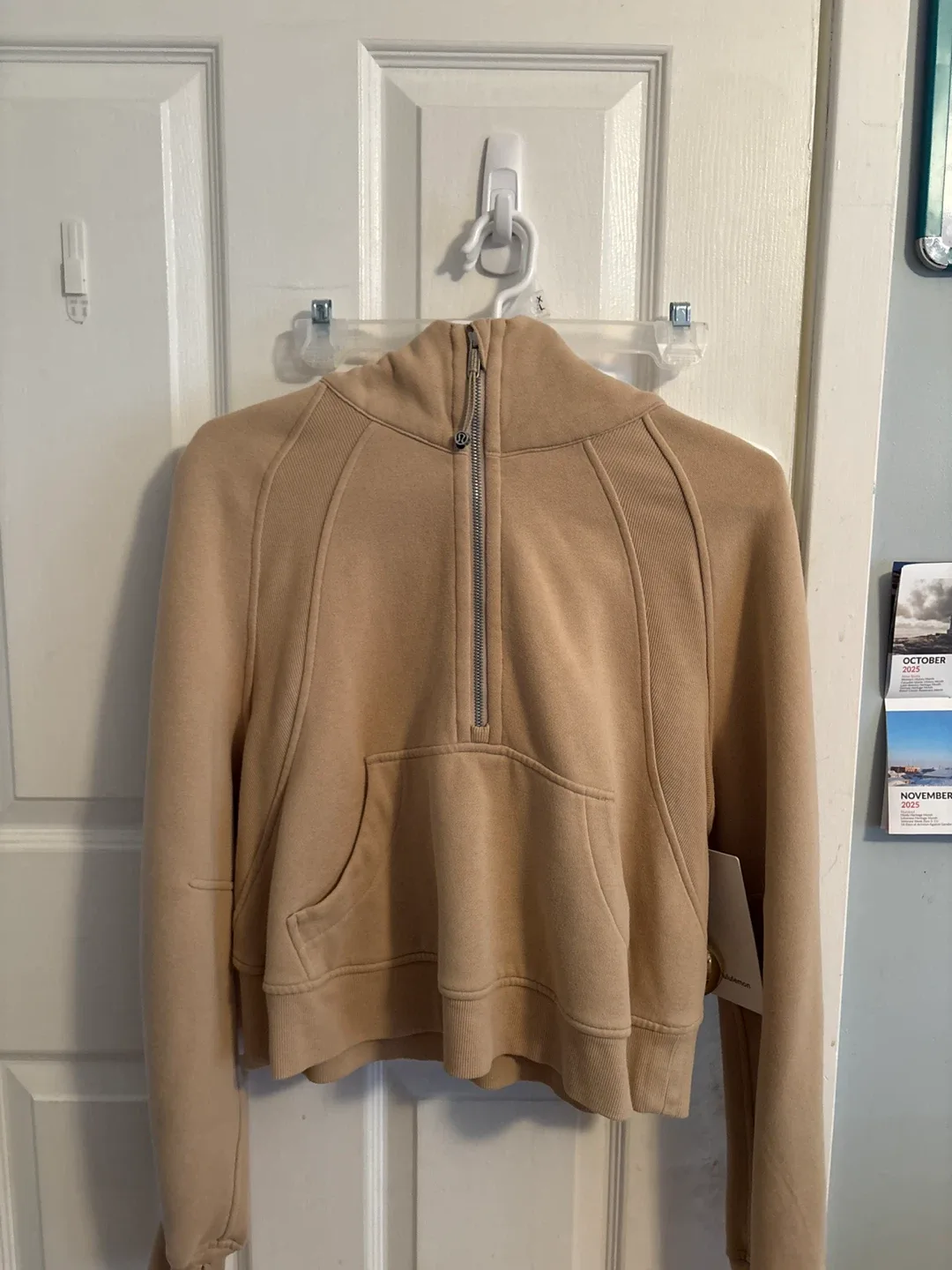 Lululemon Half Zip Hoodie Mojave tan size Xs/s tags still on thumbnail