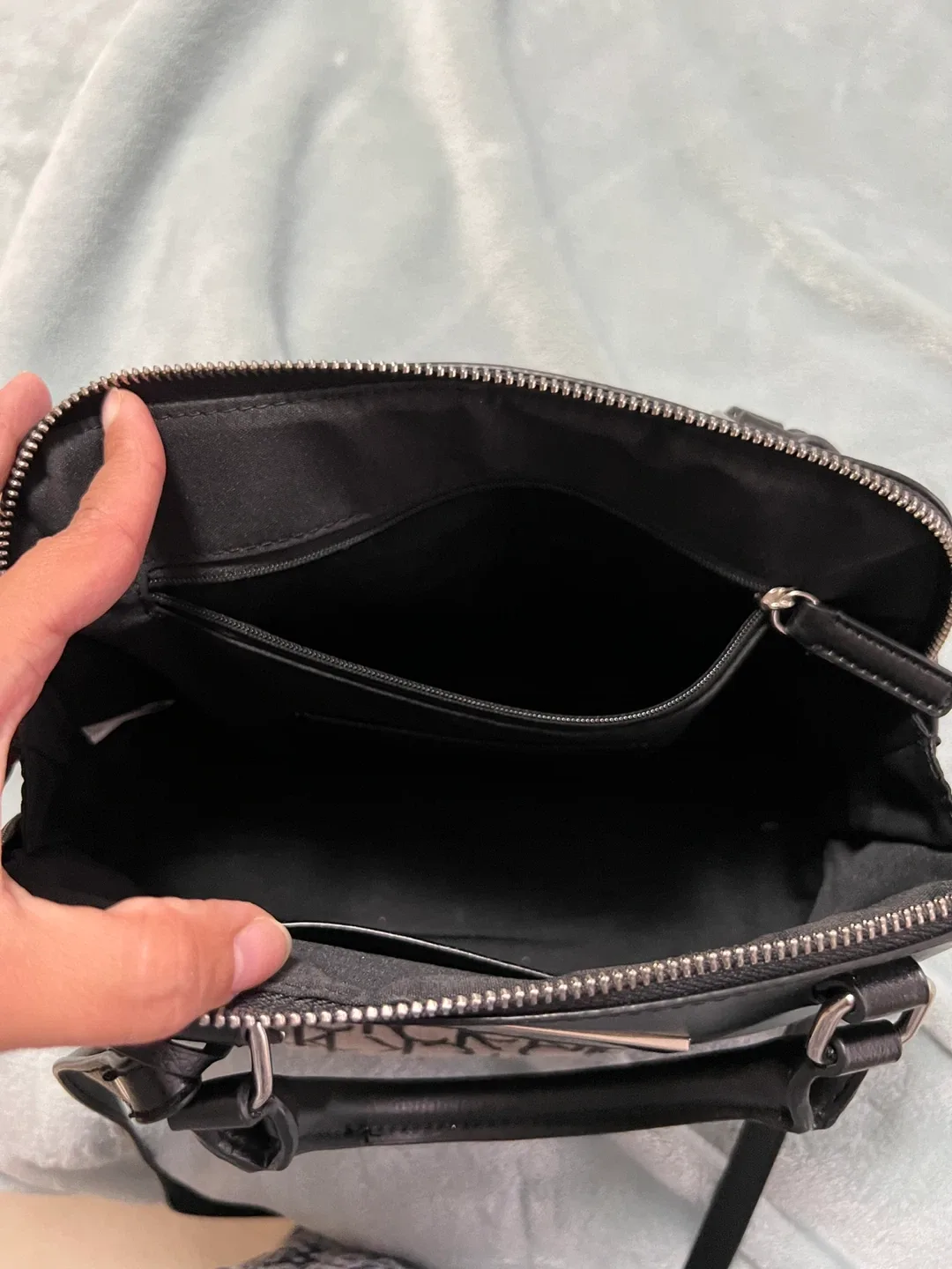 Calvin Klein Black & Beige Satchel image indicator(3)