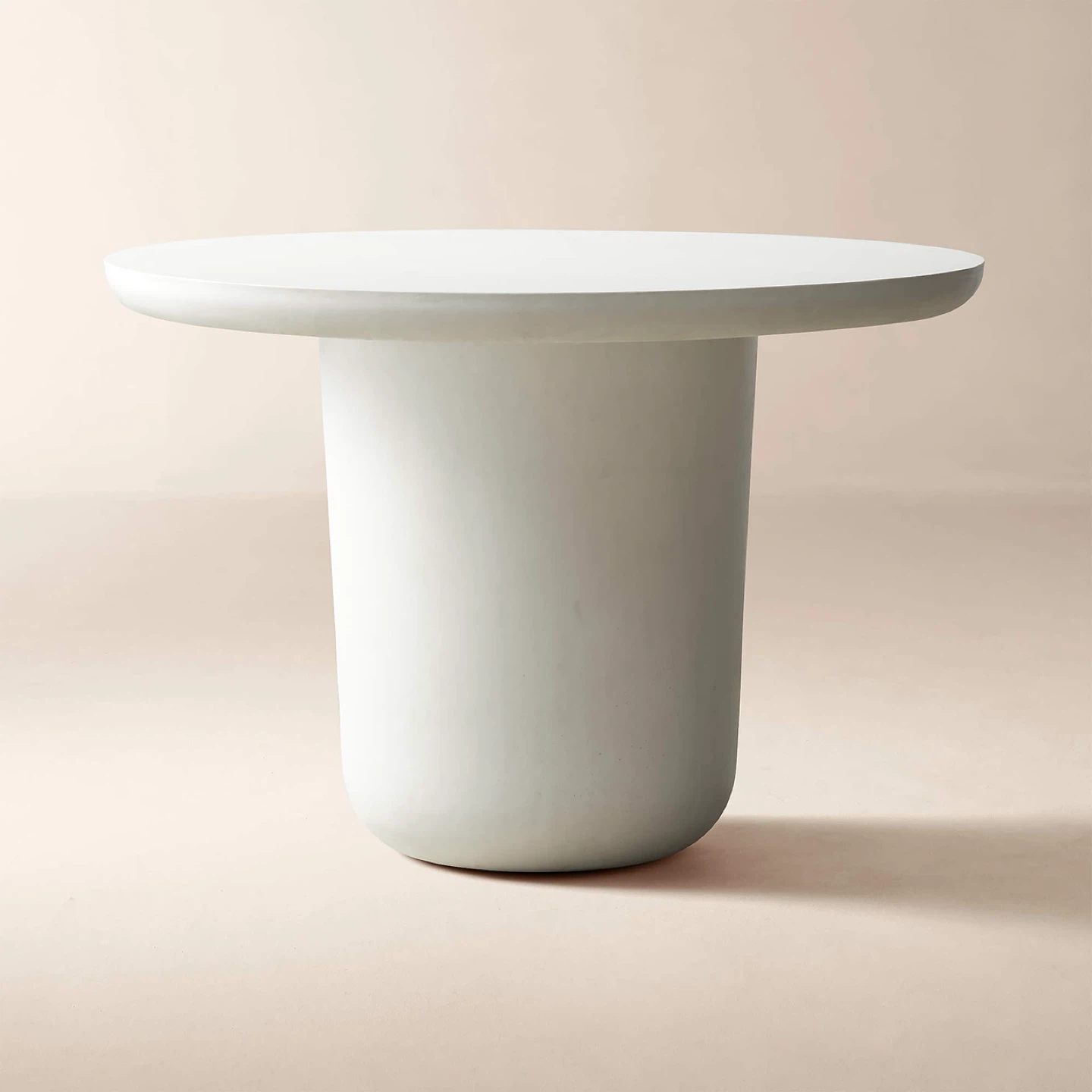 CB2 Lola 45" Round Ivory Concrete Dining Table - photo 3