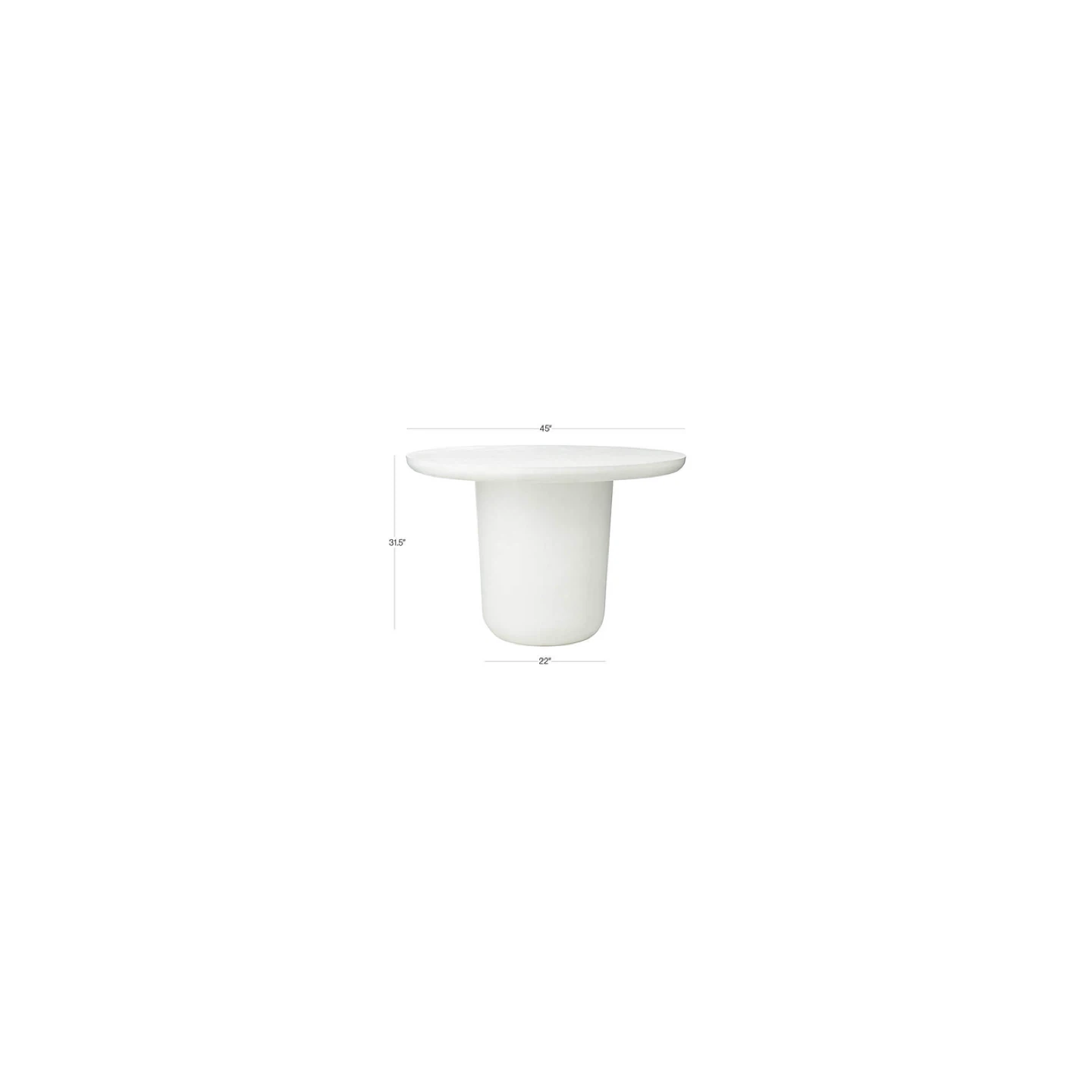 CB2 Lola 45" Round Ivory Concrete Dining Table - photo 4