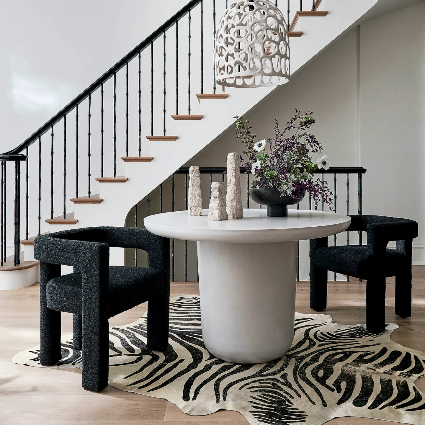 CB2 Lola 45" Round Ivory Concrete Dining Table