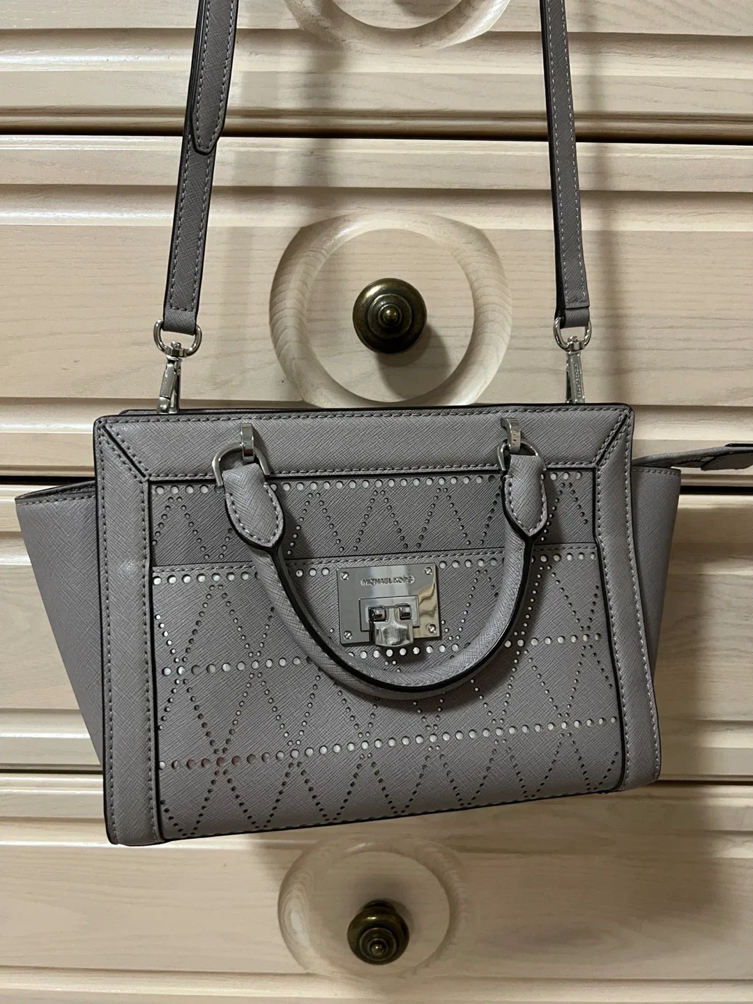 Michael Kors Grey Satchel Bag