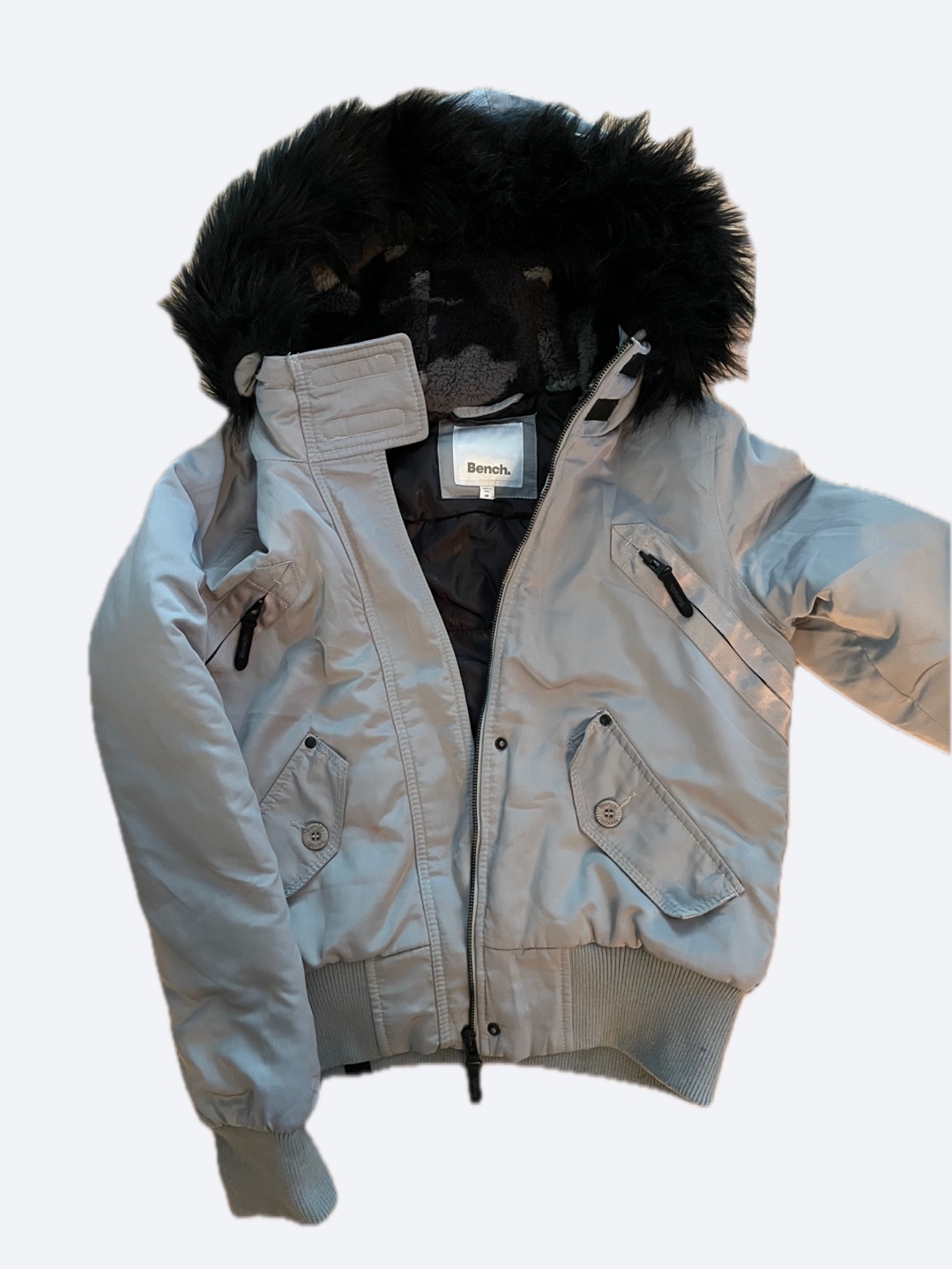 Bench. Light Grey Fall-Winter Jacket