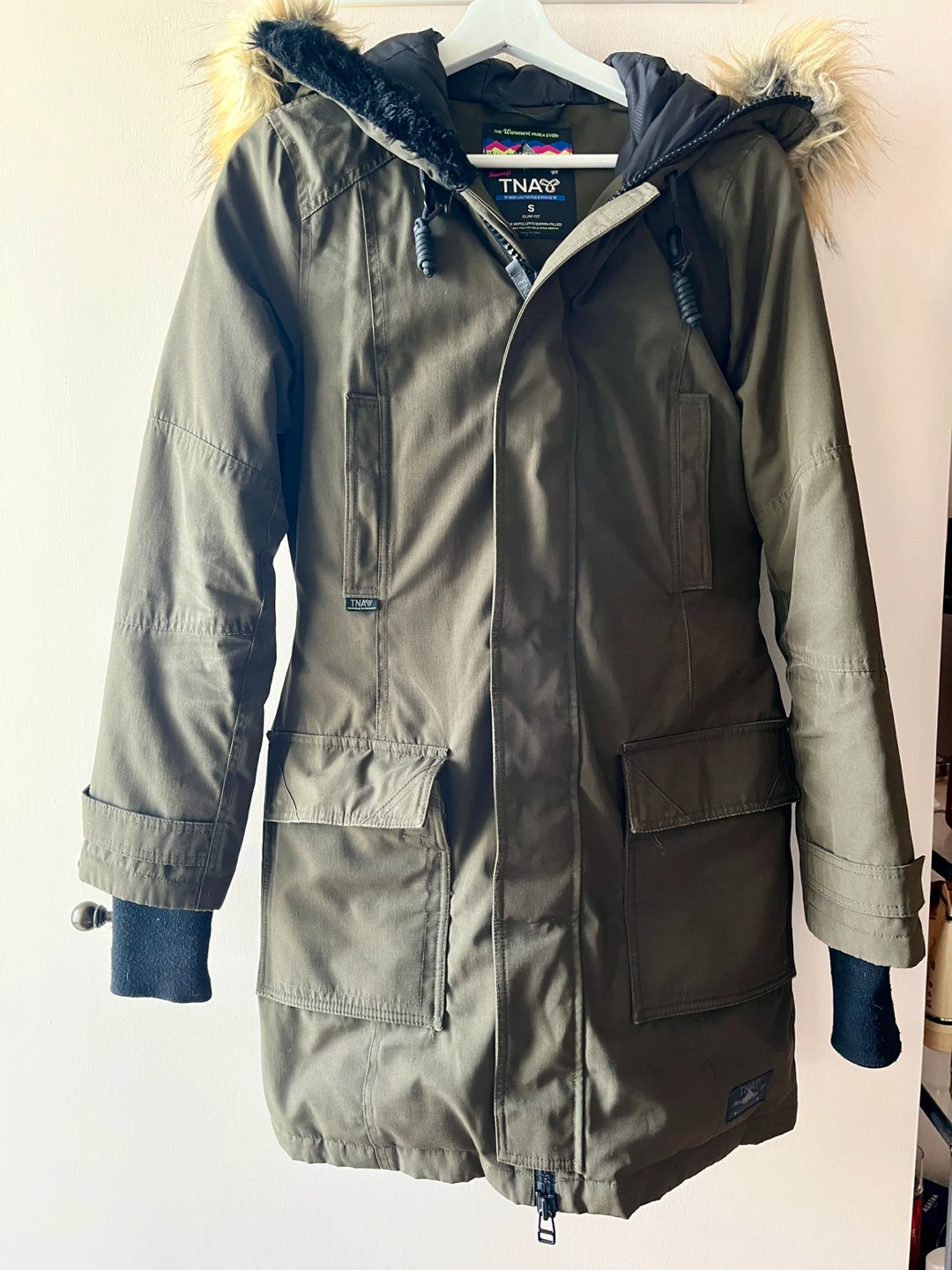 TNA Dark Green Bancroft Parka Slim Fit- Size Small - photo 4