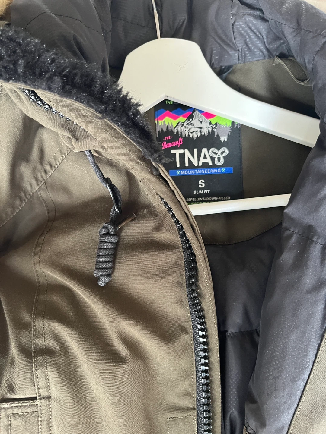 TNA Dark Green Bancroft Parka Slim Fit- Size Small - photo 2