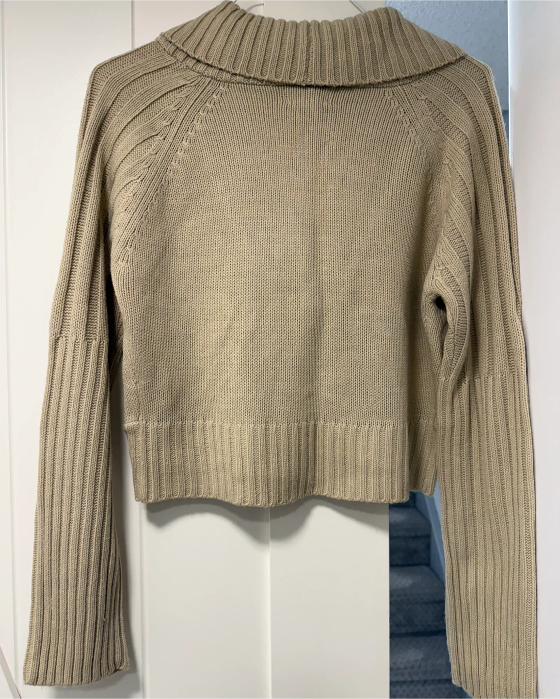 Off Limits Beige Knit Cropped Cardigan - XL - photo 3
