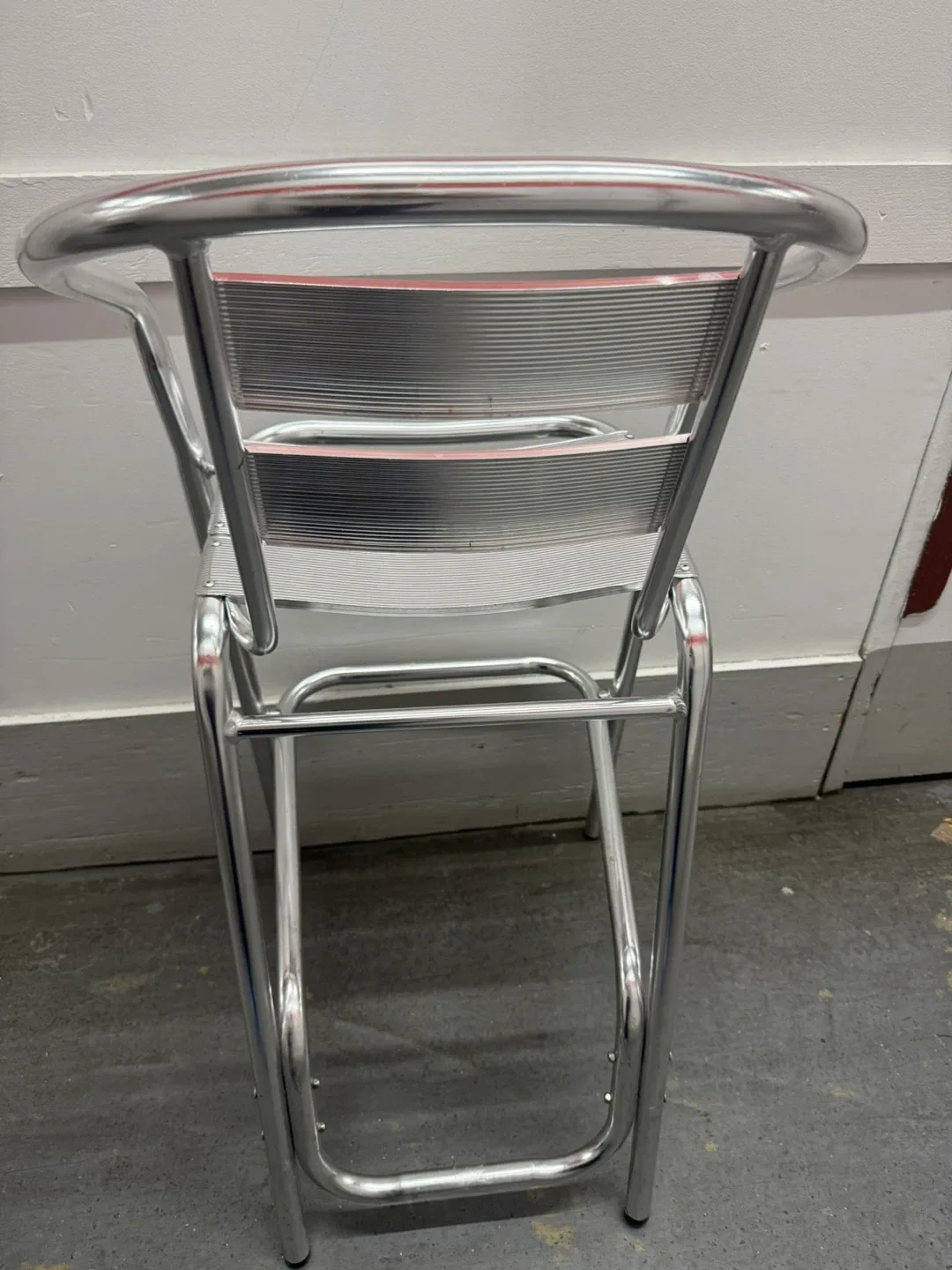 Silver Aluminum Bar Stool - 41" Height image indicator(3)