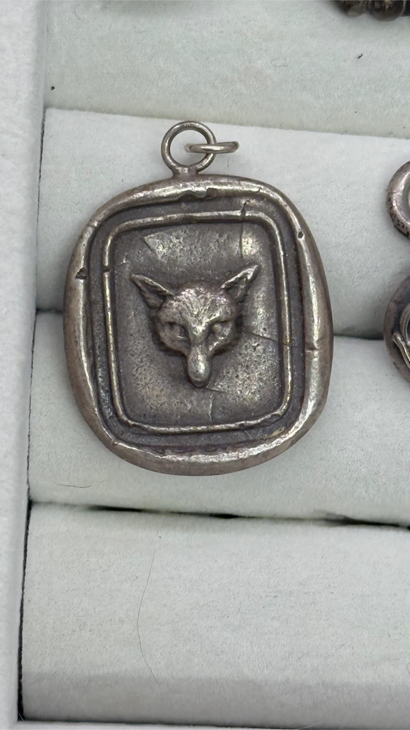 Purho 925 Sterling Silver Fox Pendant