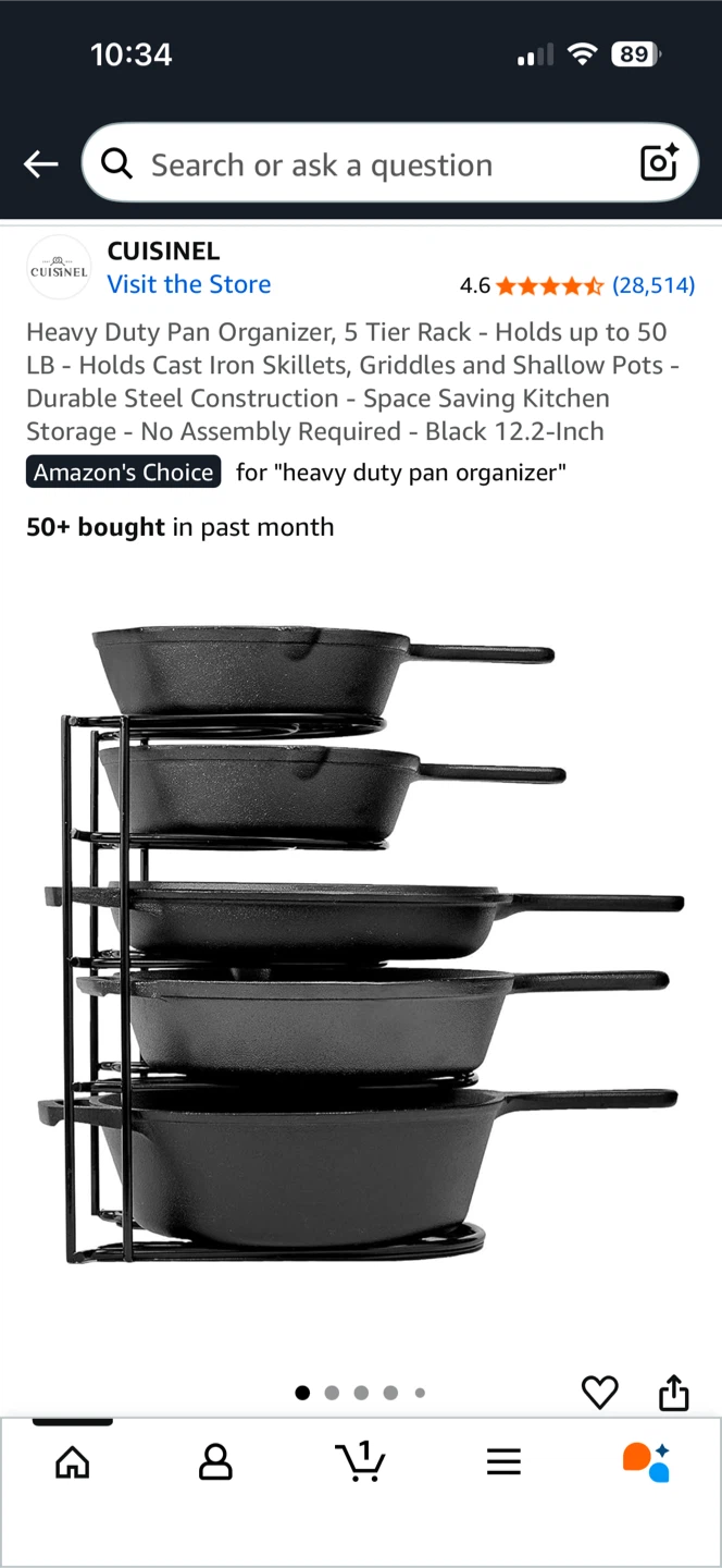 Cuisinel Heavy Duty Pan Organizer Rack - photo 2