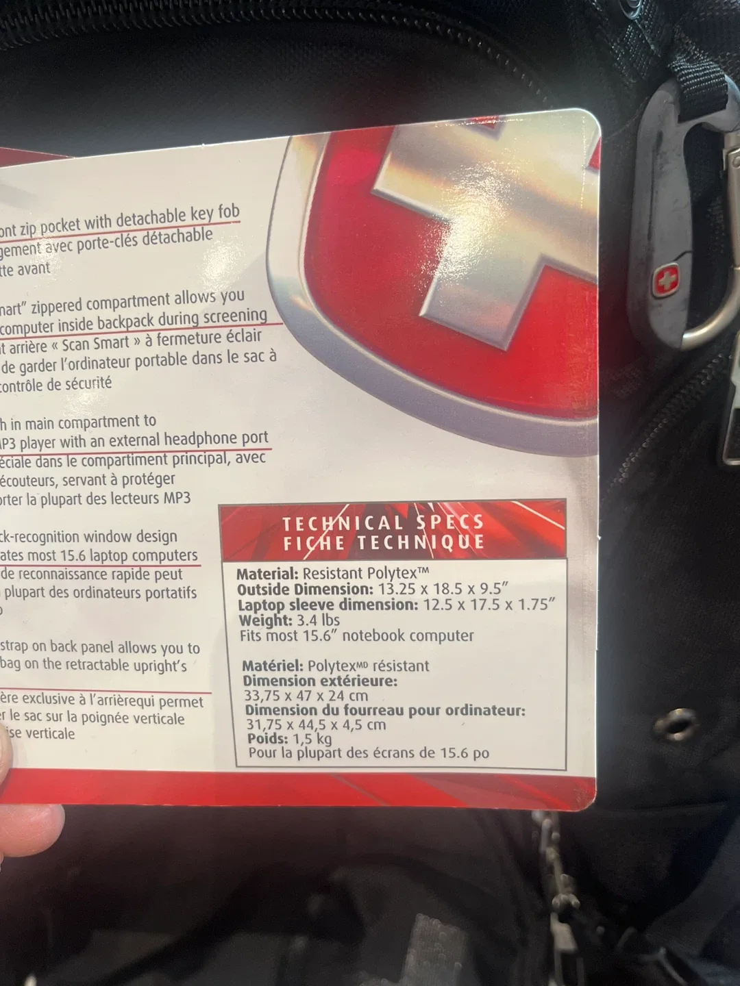 Swiss Gear Black Backpack image indicator(3)