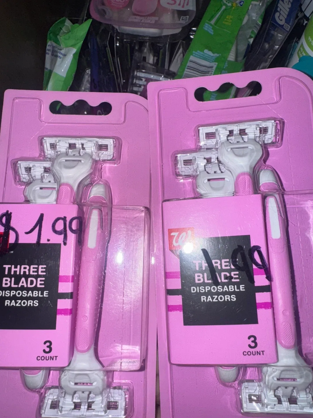 Walgreens Three Blade Disposable Razors - 3 Count thumbnail