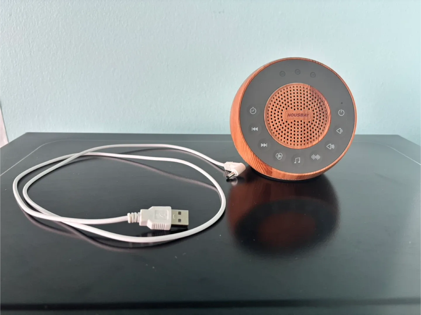 Housbay White Noise Machine - Wood Grain image indicator(2)