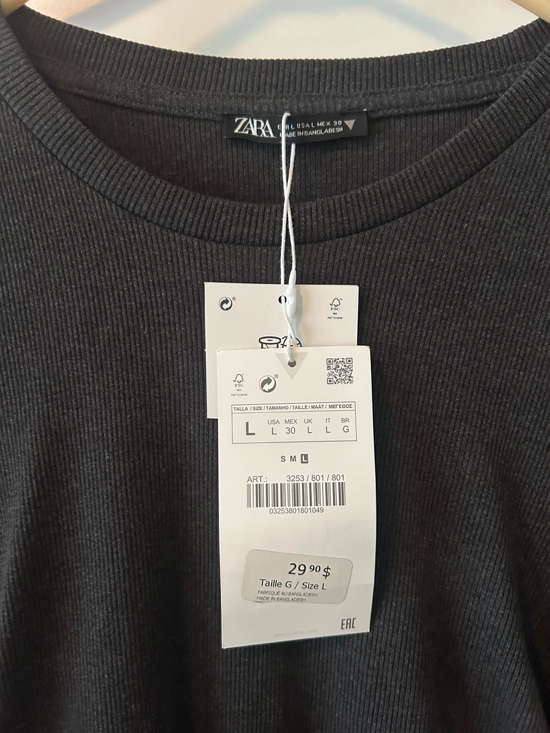Zara Black Bodycon Dress - Size L - photo 2